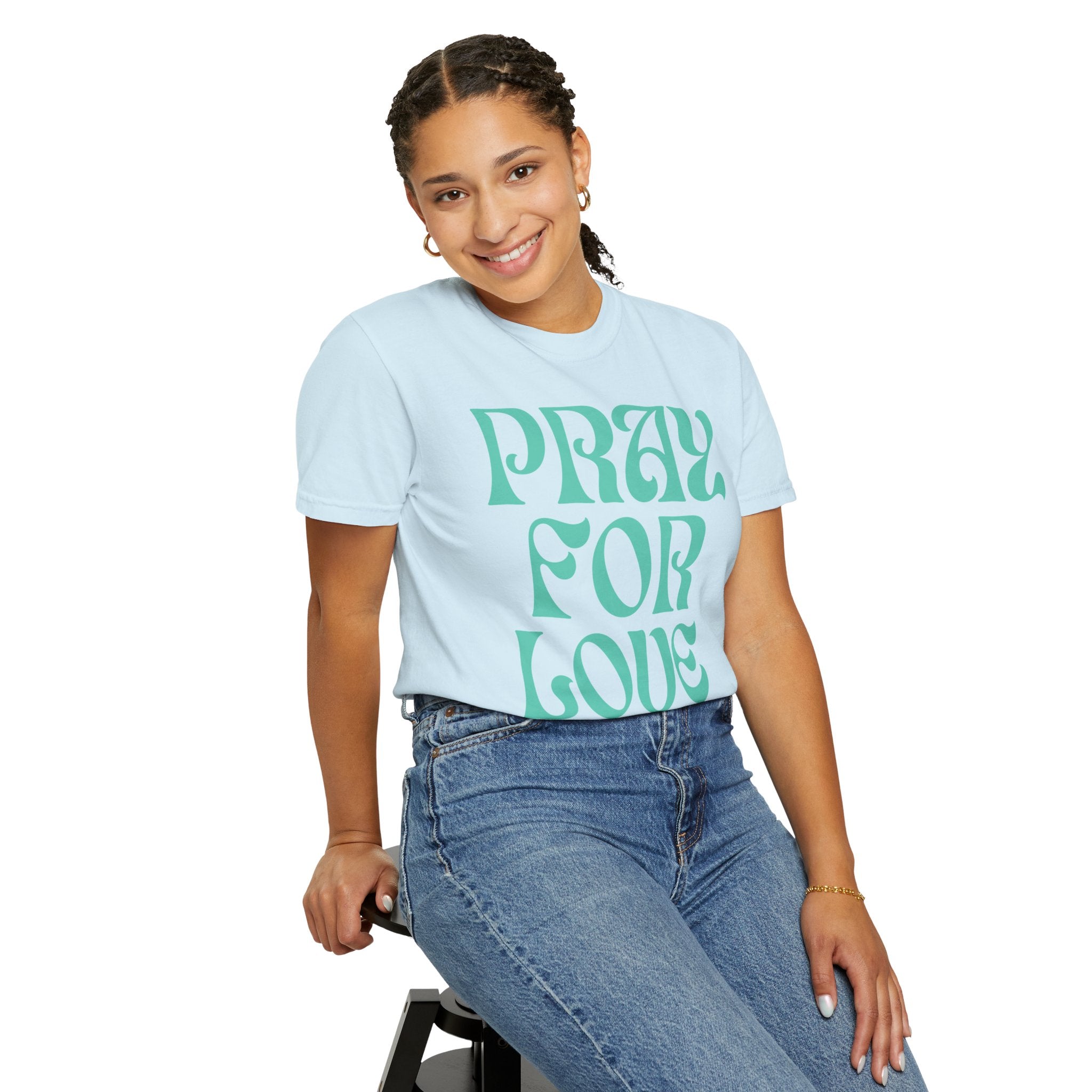 Pray for Love Tee — Vintage Script Graphic T‑Shirt