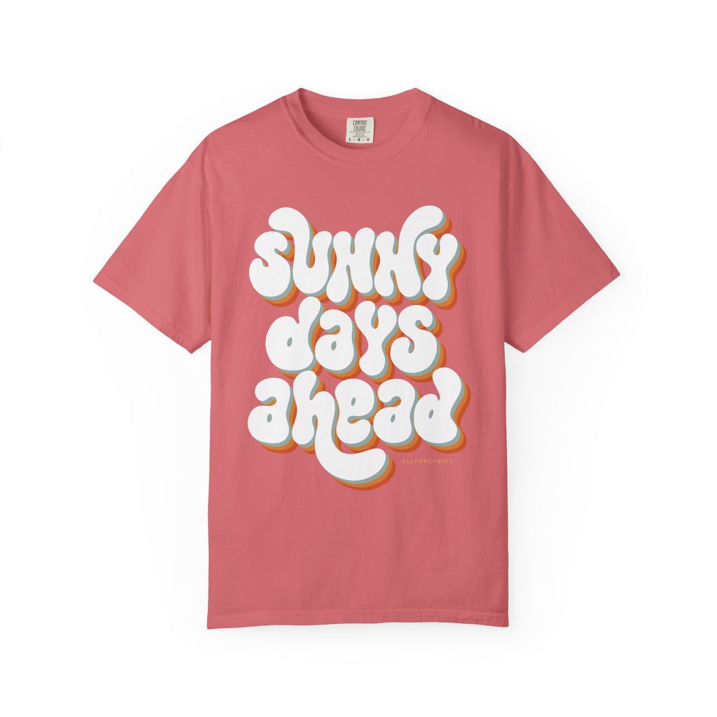Sunny Days Ahead T-Shirt — Retro Bubble Letter Summer Tee