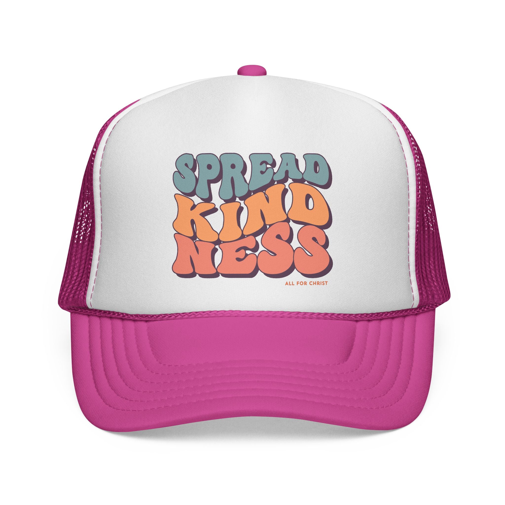 Spread Kindness Trucker Cap – Retro Bubble Letter Mesh Hat
