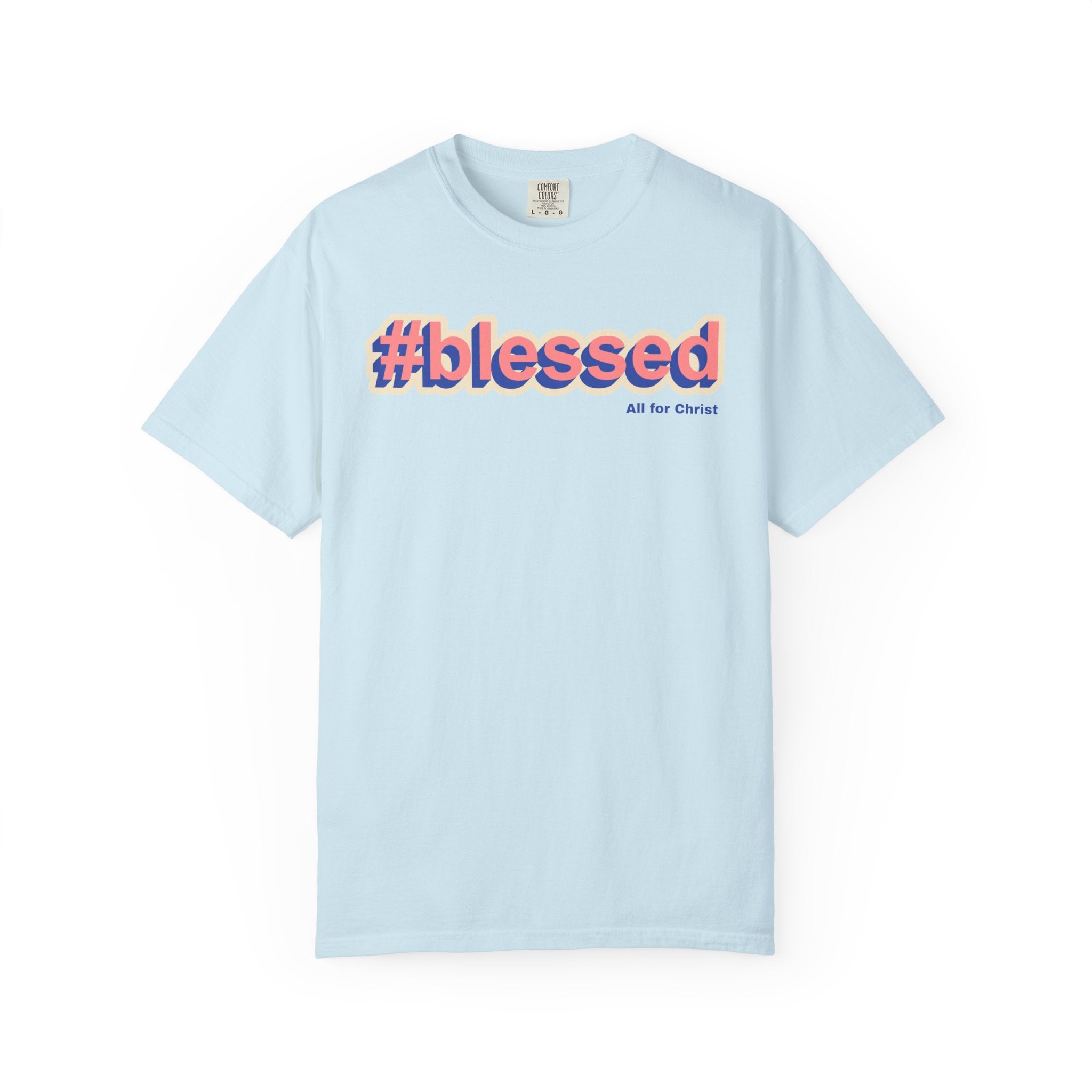 #blessed Graphic T‑Shirt — Vintage 3D Text Faith Tee
