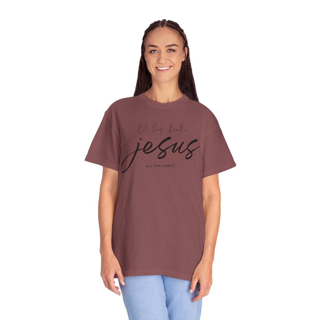 Jesus Script Tee - 'All for Christ' Faith Graphic T-Shirt