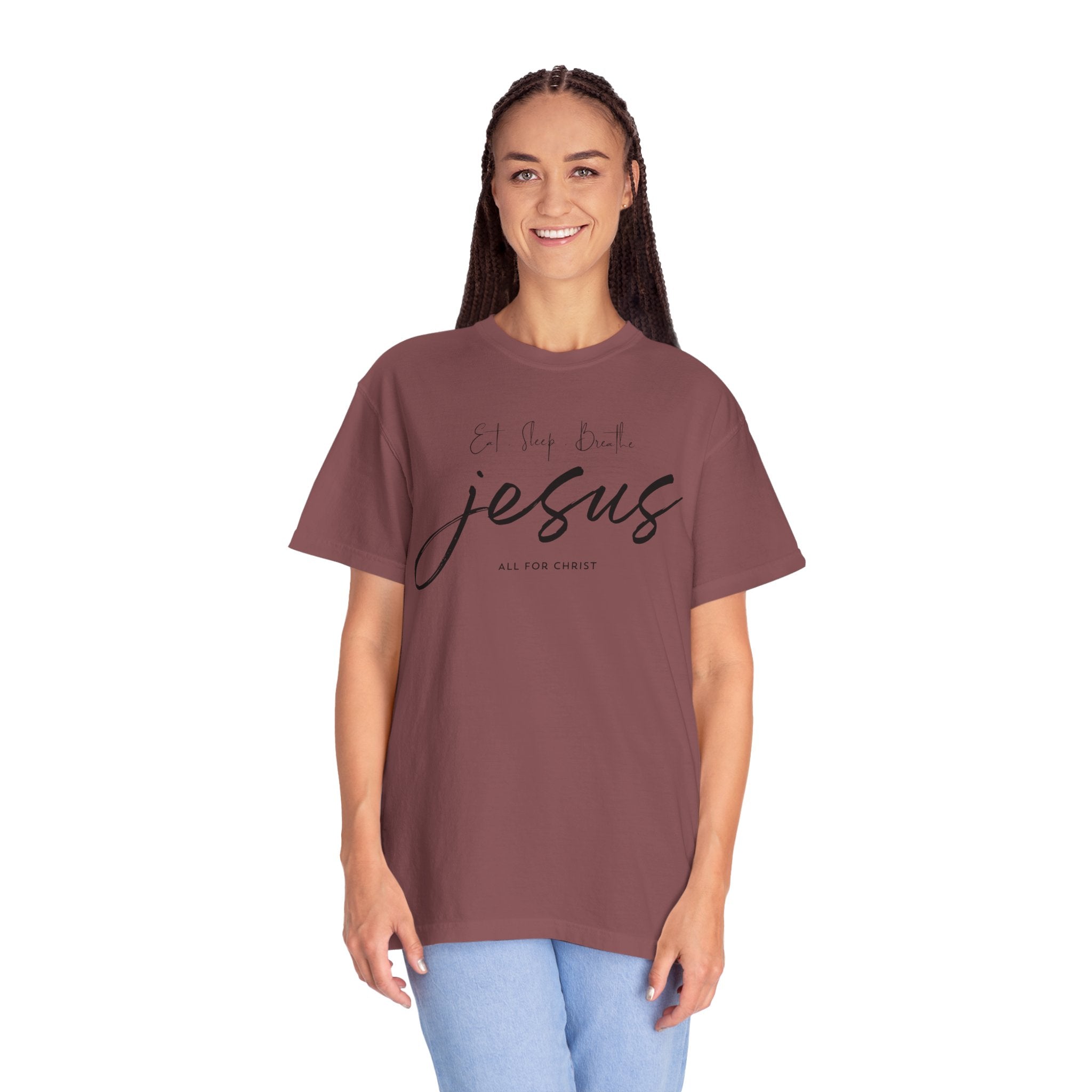 Jesus Script Tee - 'All for Christ' Faith Graphic T-Shirt
