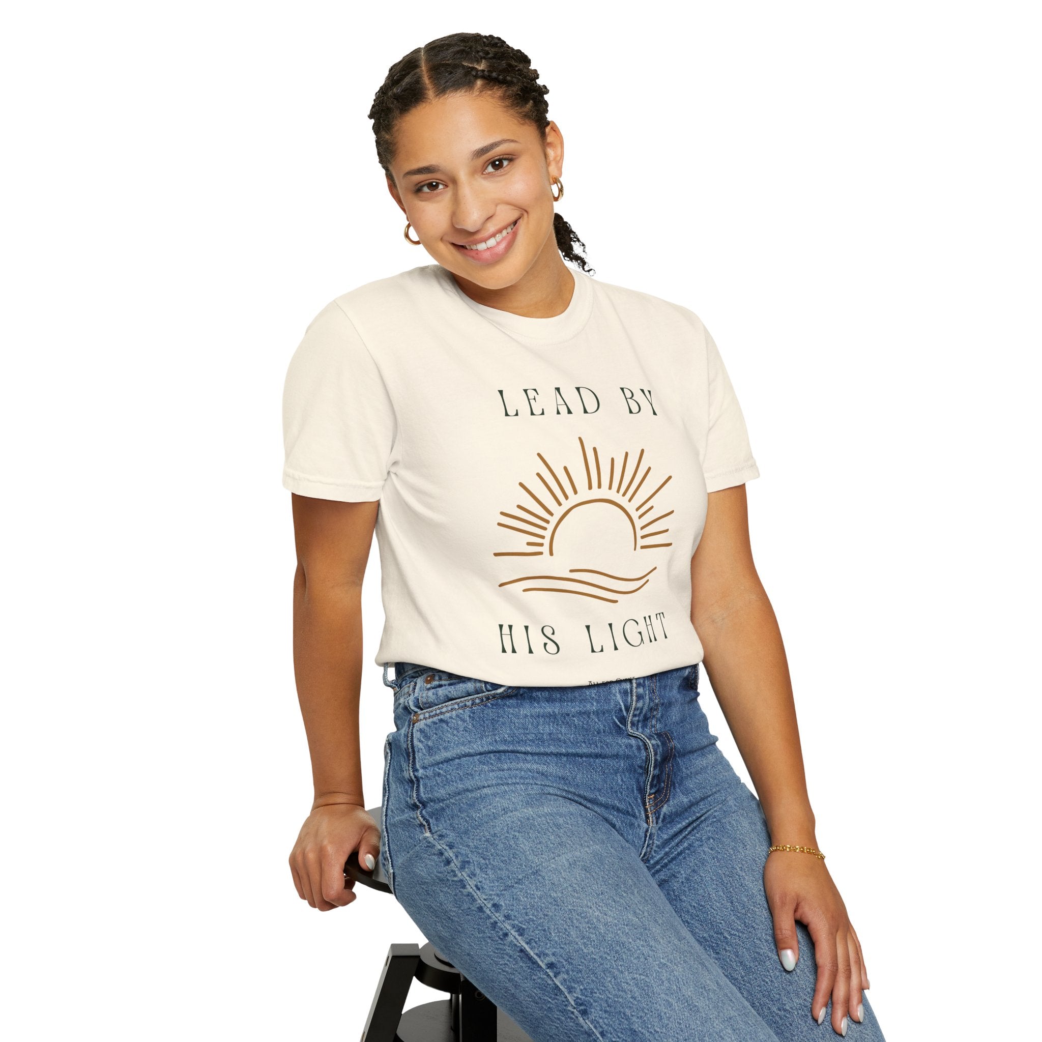 Lead By His Light T-Shirt — Christian Inspirational Sun Graphic Tee