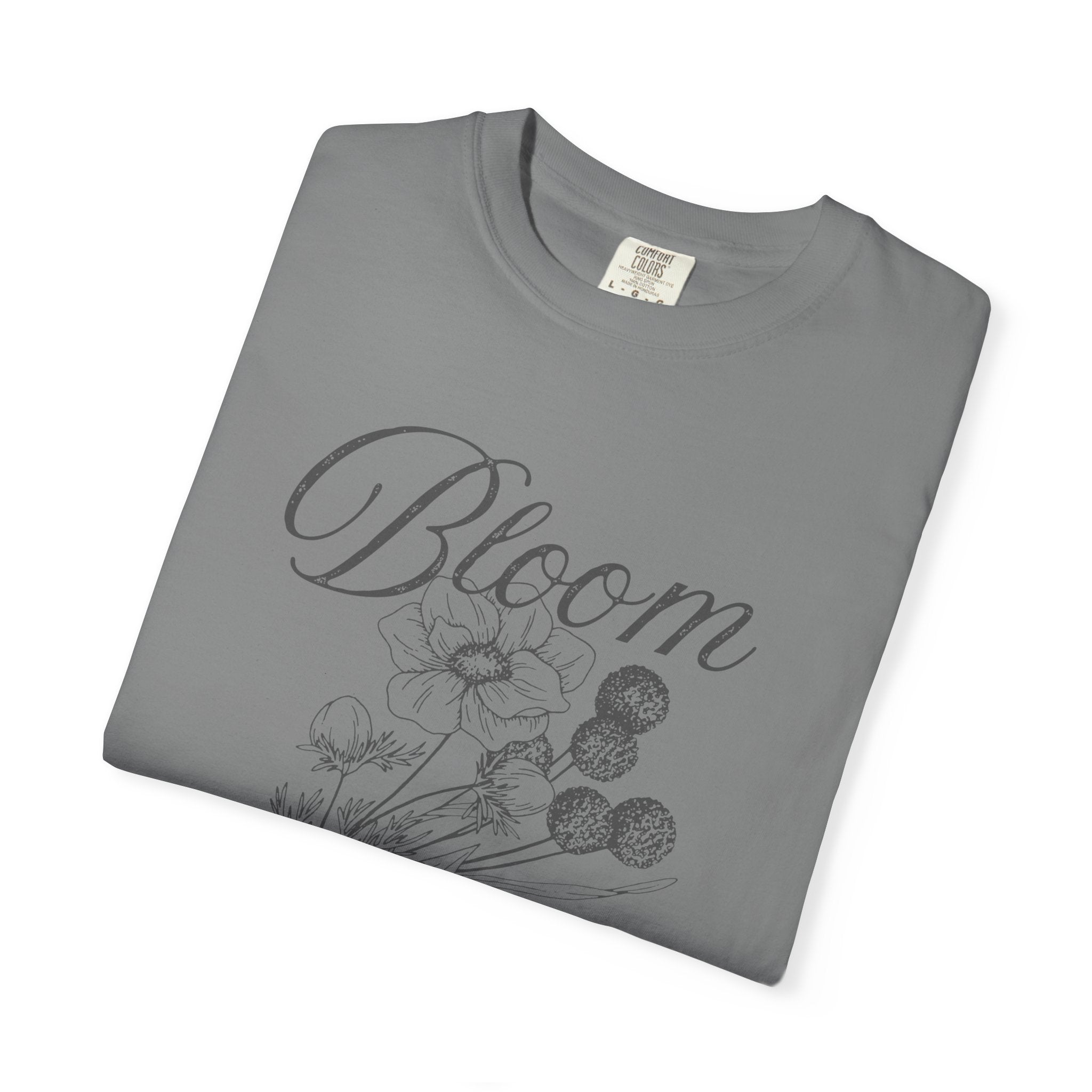 Bloom in Christ T-Shirt — Floral Faith Tee with "Bloom with your heart planted in Christ"