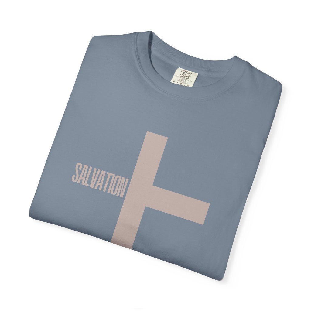 Salvation Cross T-Shirt — Minimal Christian Faith Tee