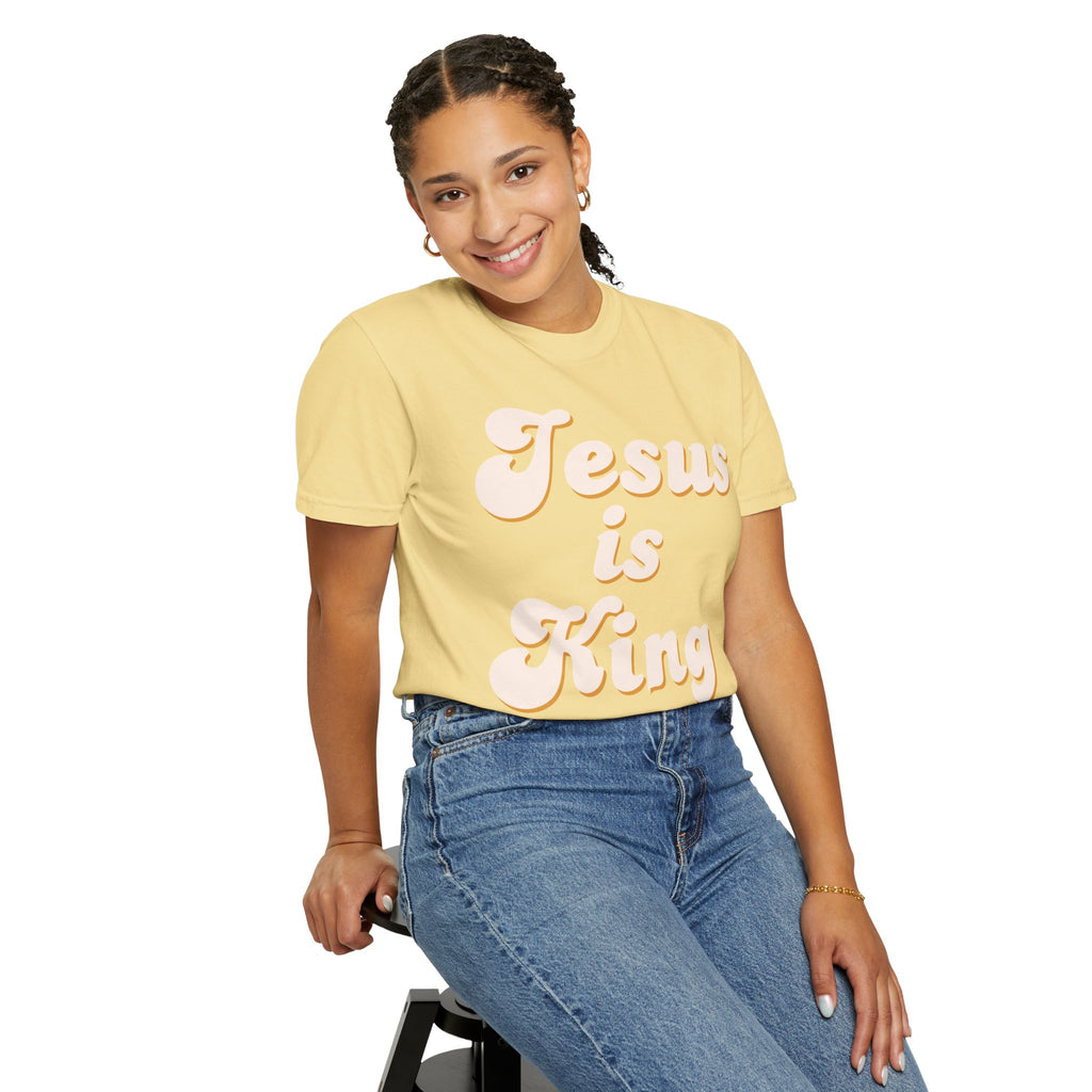 Jesus Is King T‑Shirt — Retro Christian Faith Tee