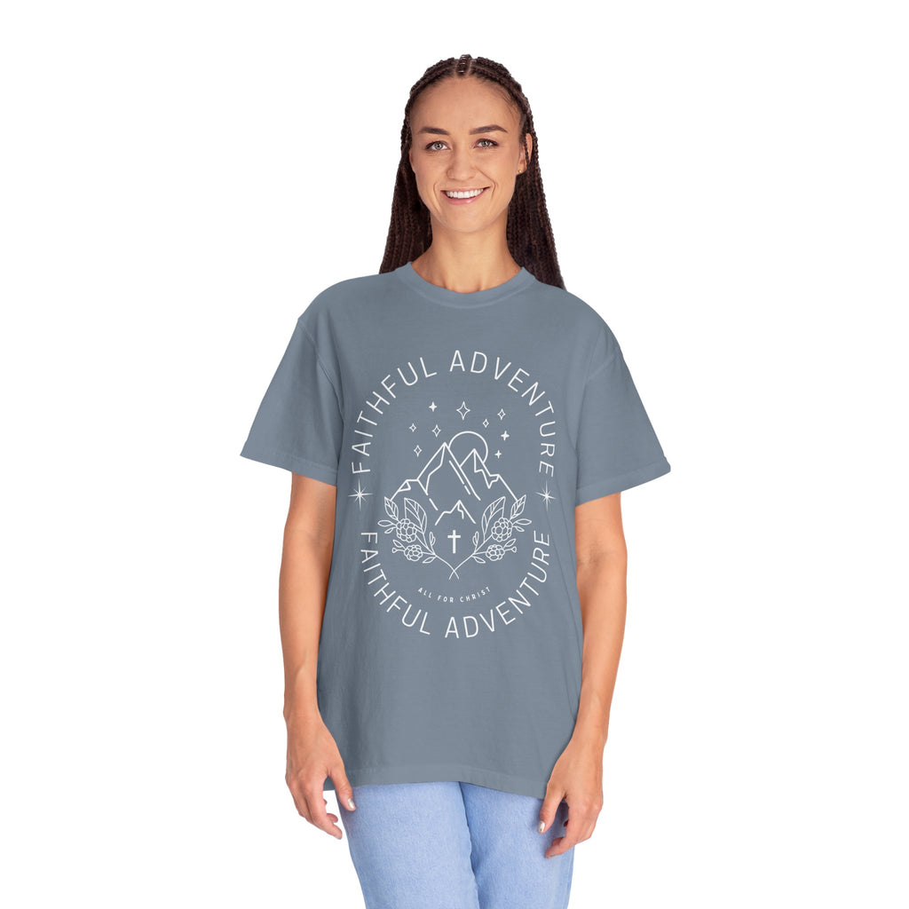 Faithful Adventure T-Shirt — Christian Mountain Graphic Tee