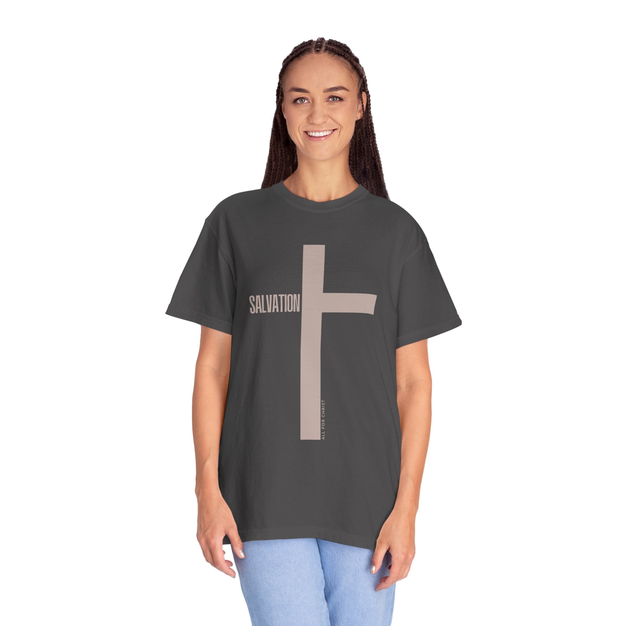 Salvation Cross T-Shirt — Minimal Christian Faith Tee