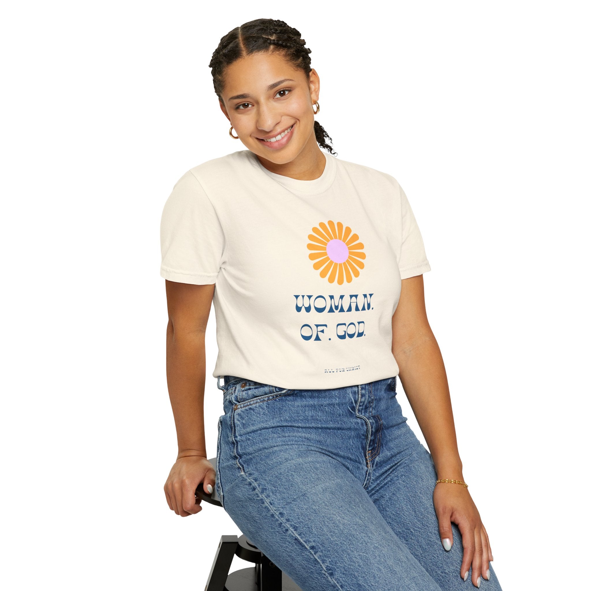 Woman of God T-Shirt — Floral Graphic Christian Tee