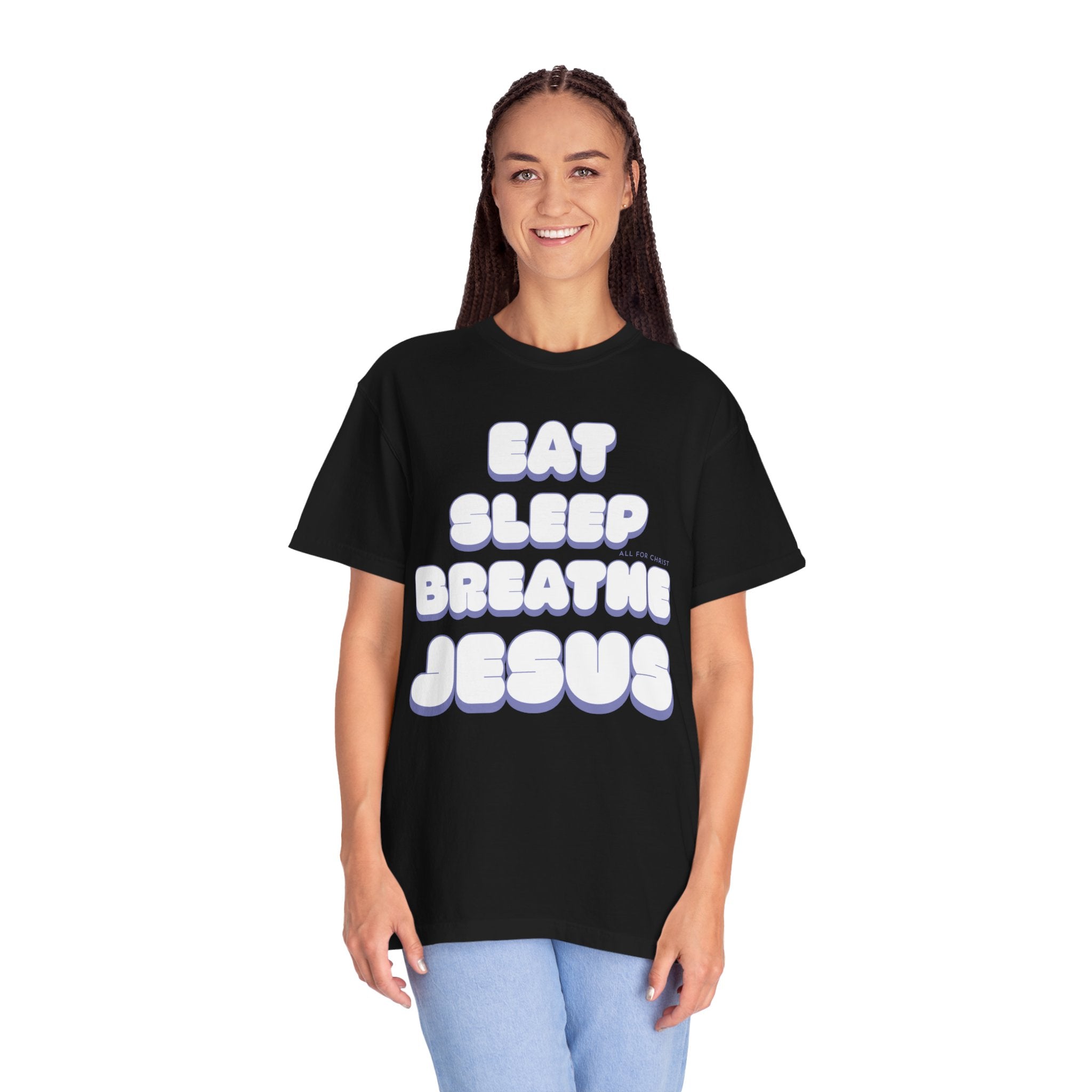 Eat Sleep Breathe Jesus T-Shirt — Retro Christian Faith Tee