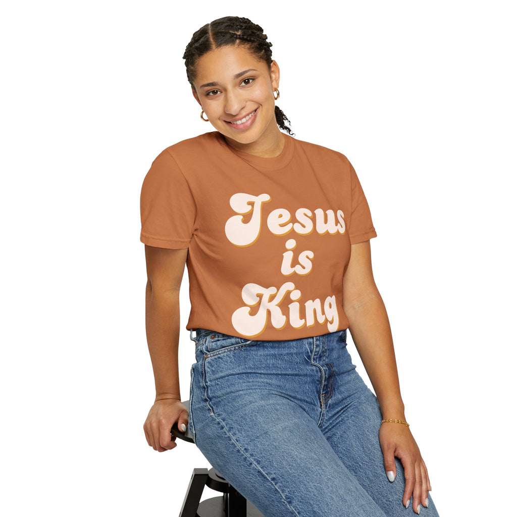 Jesus Is King T‑Shirt — Retro Christian Faith Tee