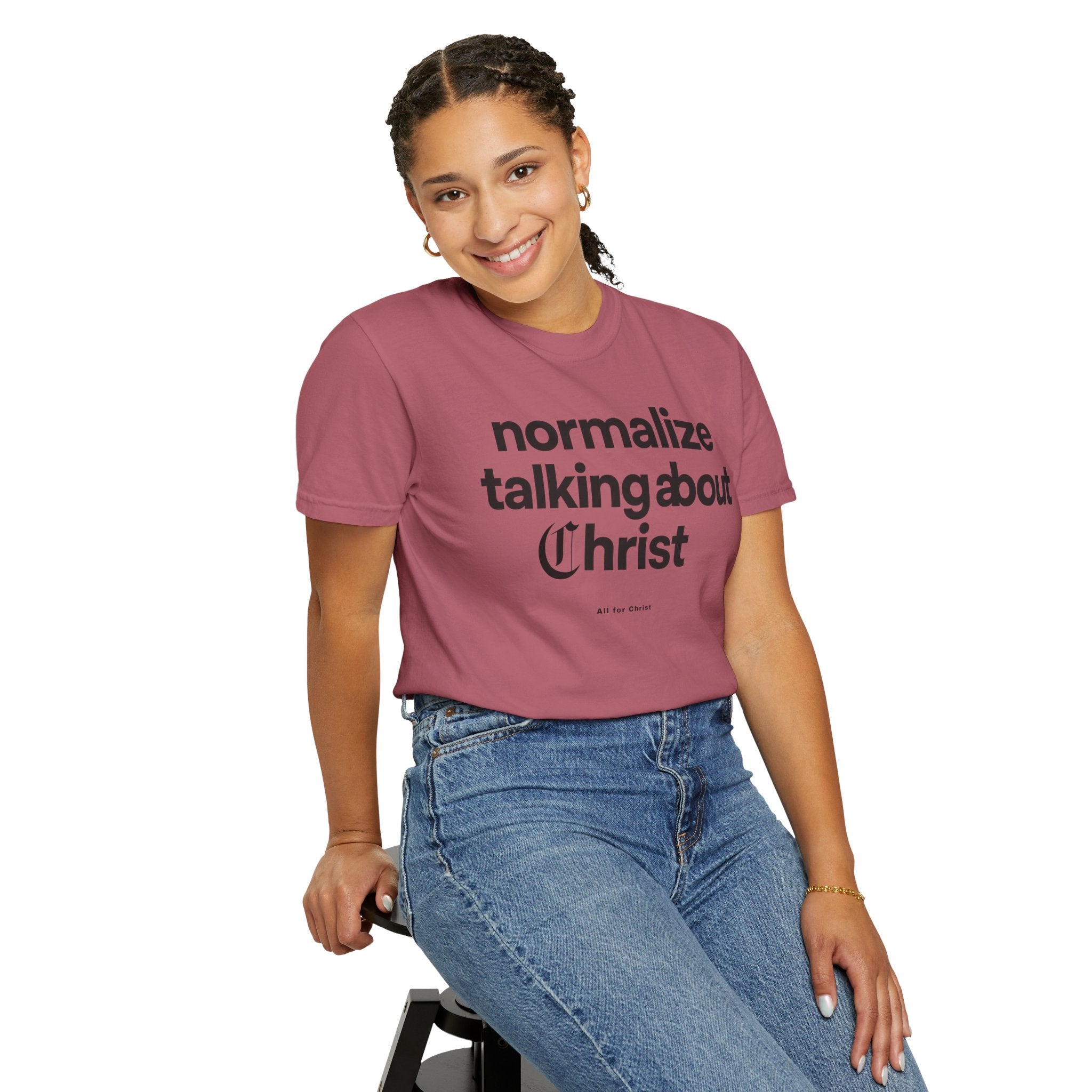 T‑Shirt — "Normalize Talking About Christ" Christian Faith Graphic Tee