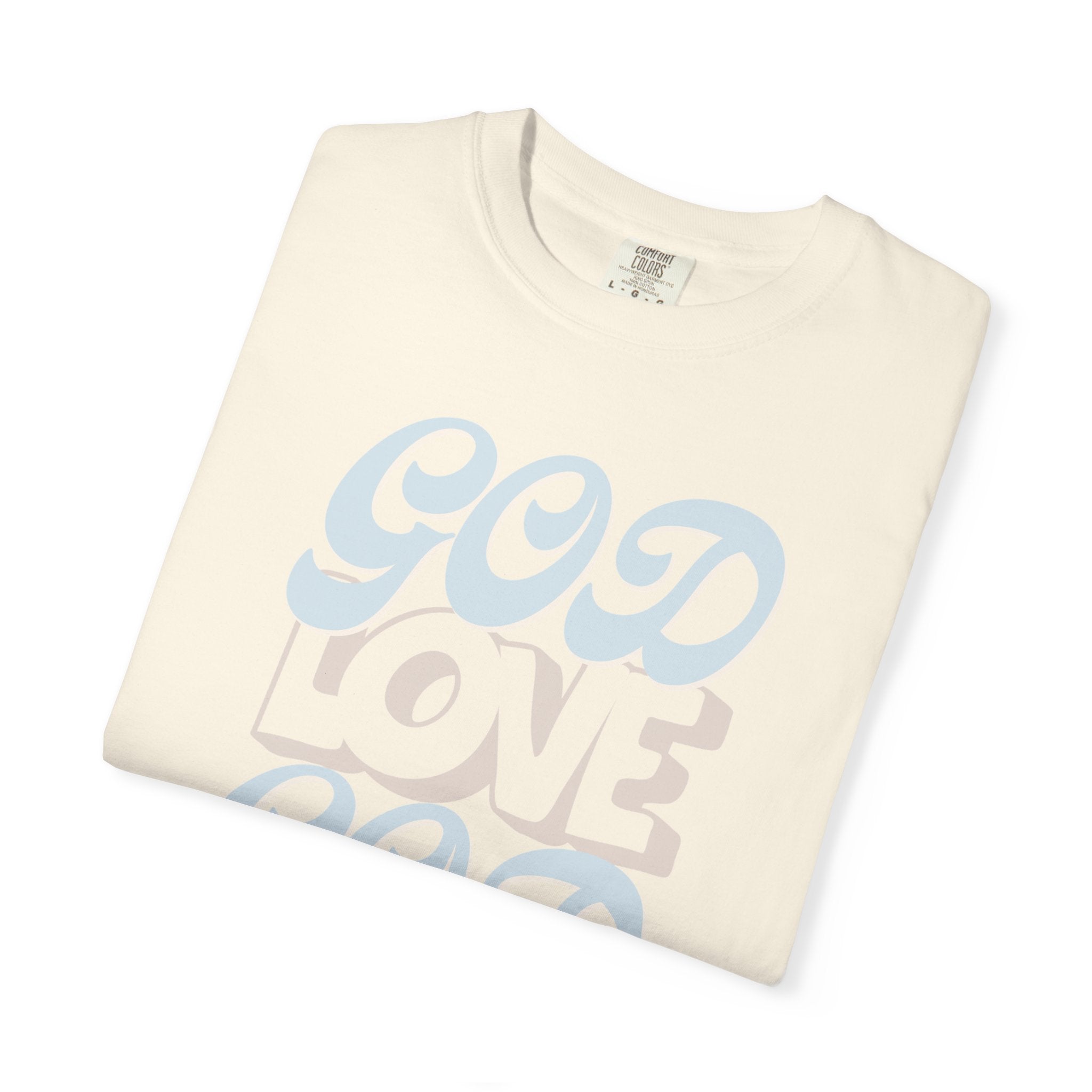 God Love Graphic T-Shirt — Retro Pastel Faith Tee