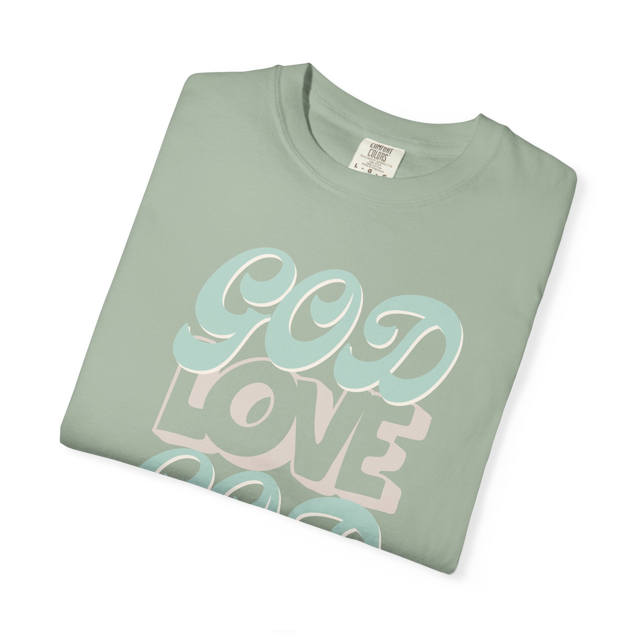 God Love Retro Script T-Shirt — Pastel Faith Tee