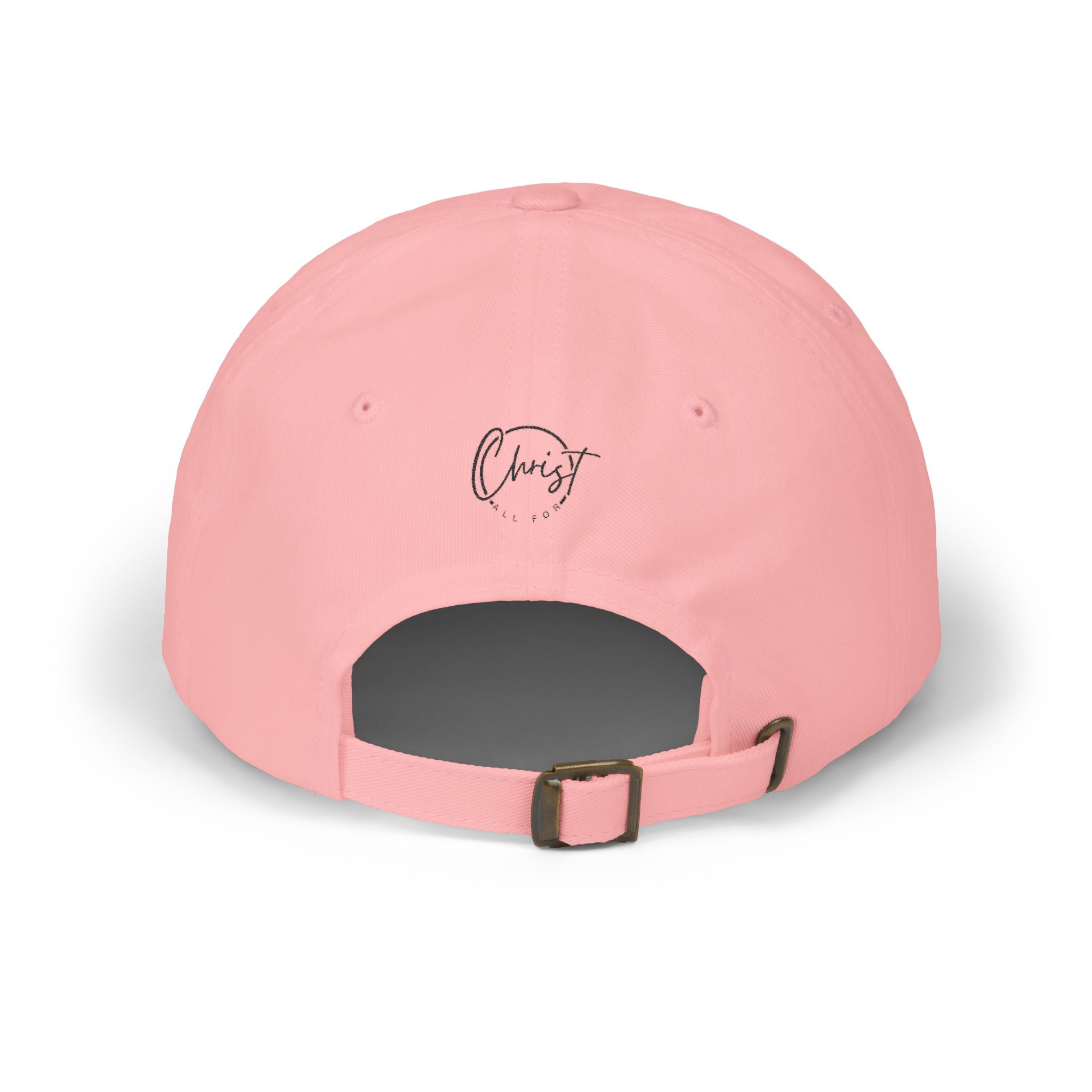 Woman of God Dad Cap — White Embroidered Christian Baseball Hat (’Christ’ Back Accent)