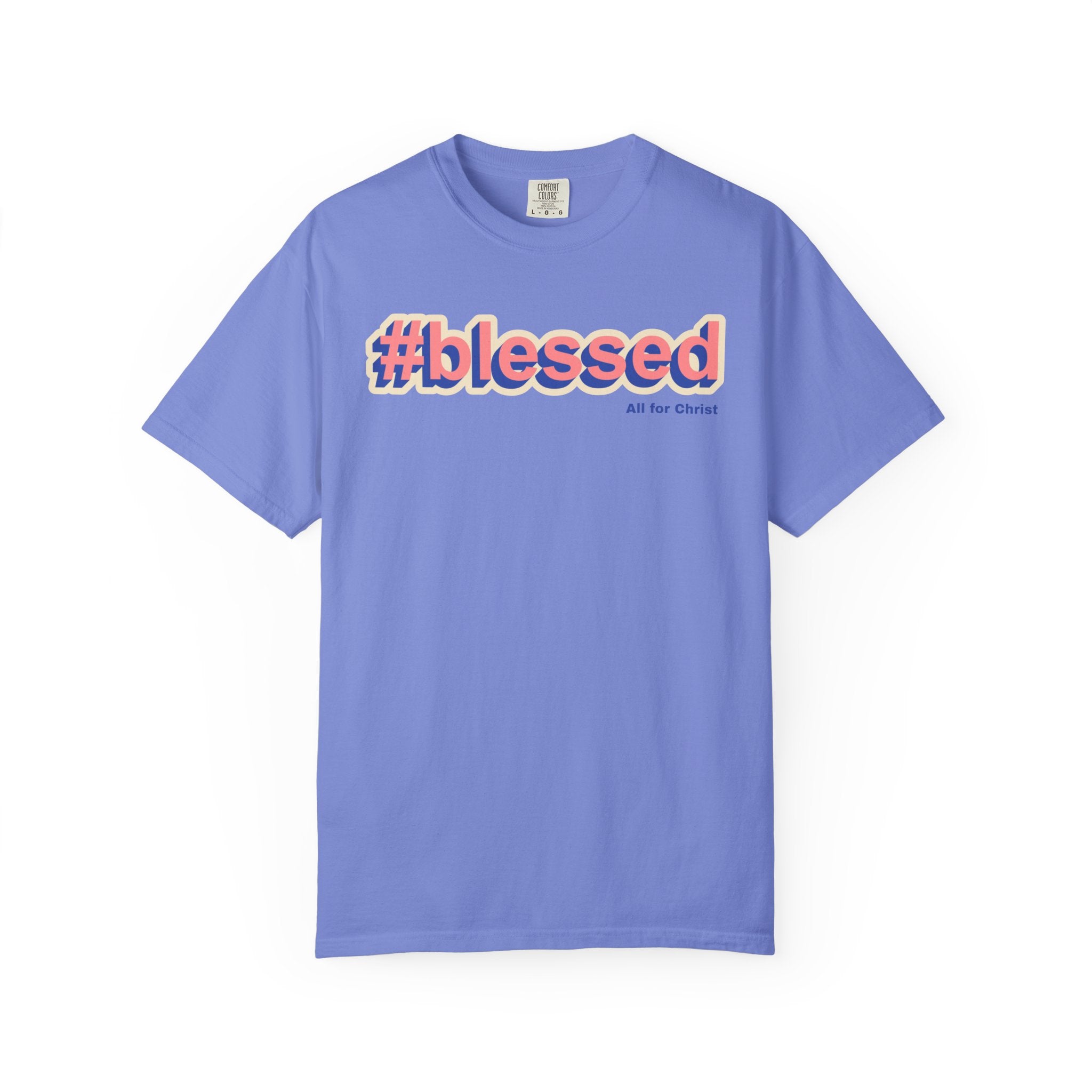 #blessed Graphic T‑Shirt — Vintage 3D Text Faith Tee
