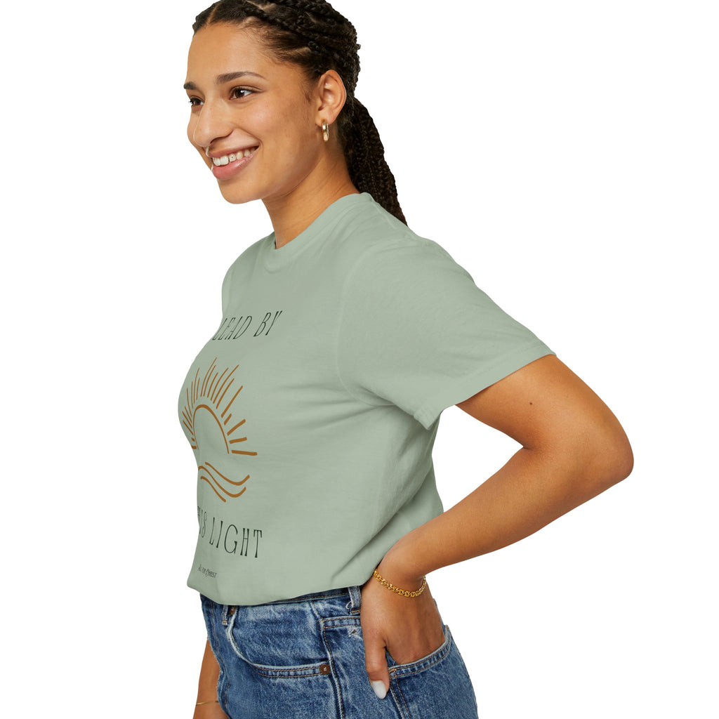 Lead By His Light T-Shirt — Christian Inspirational Sun Graphic Tee
