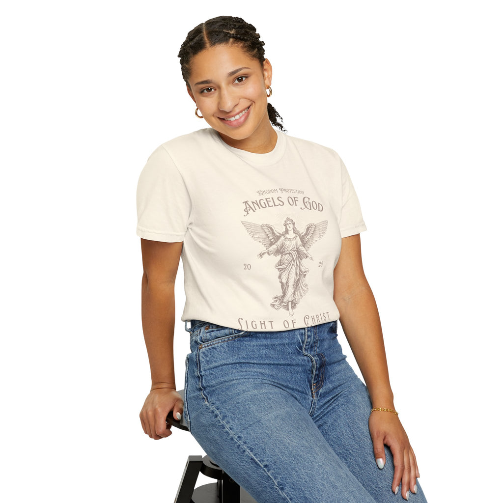 Angel Graphic T-Shirt — "Angels of God / Light of Christ" Religious Tee