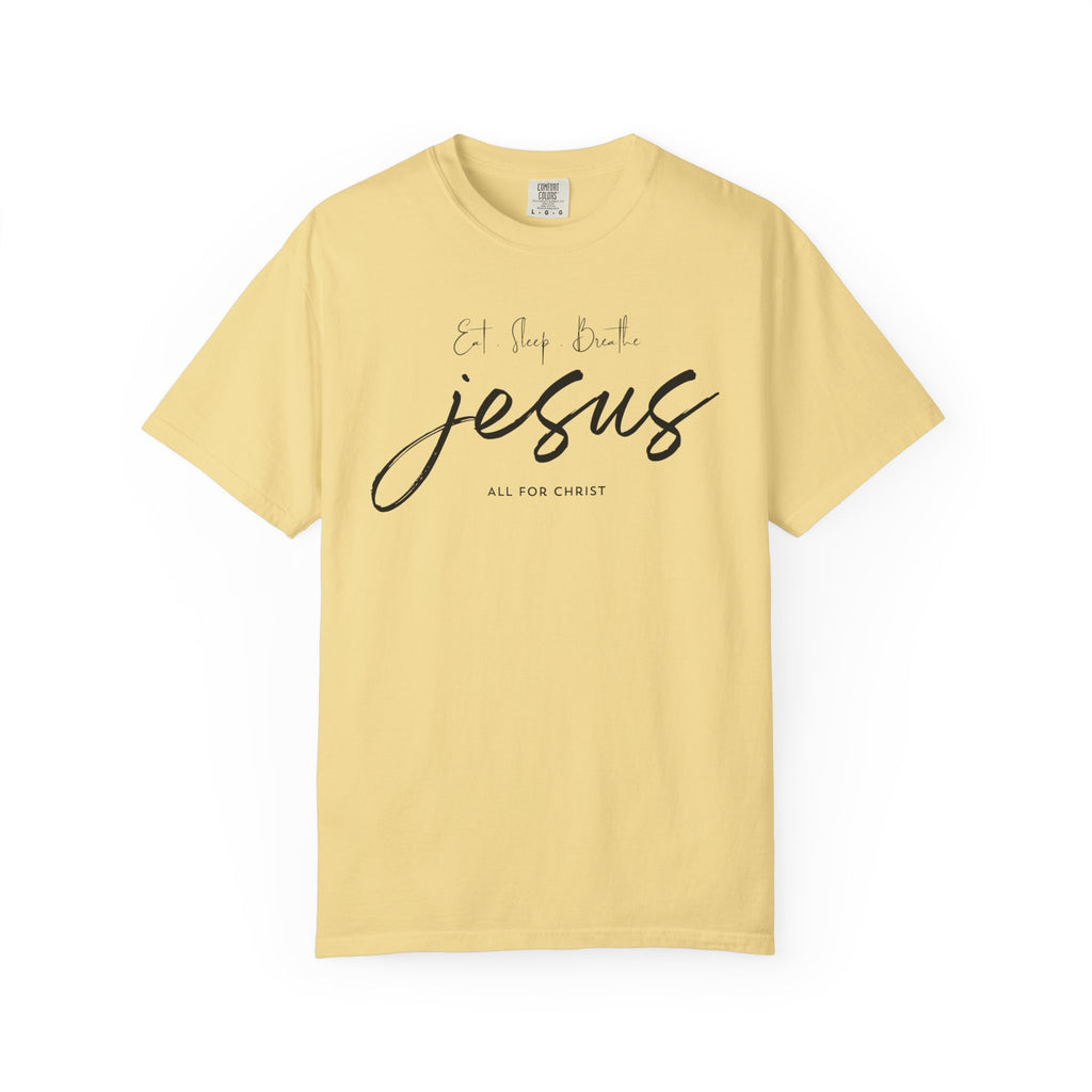 Jesus Script Tee - 'All for Christ' Faith Graphic T-Shirt