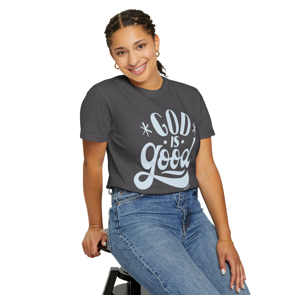 God Is Good T-Shirt — Vintage Script Faith Tee