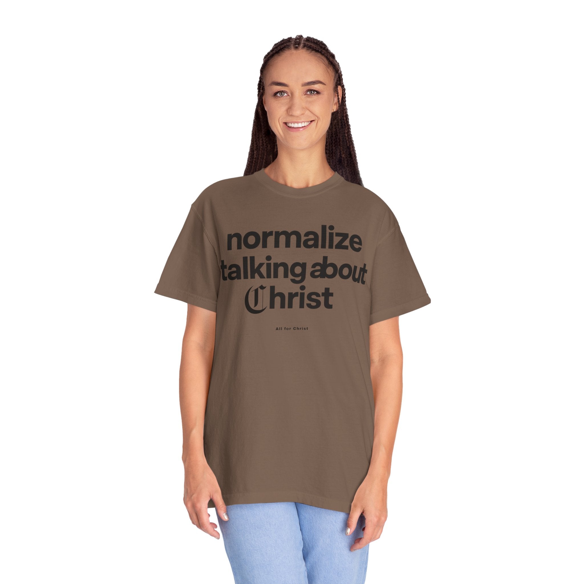 T‑Shirt — "Normalize Talking About Christ" Christian Faith Graphic Tee