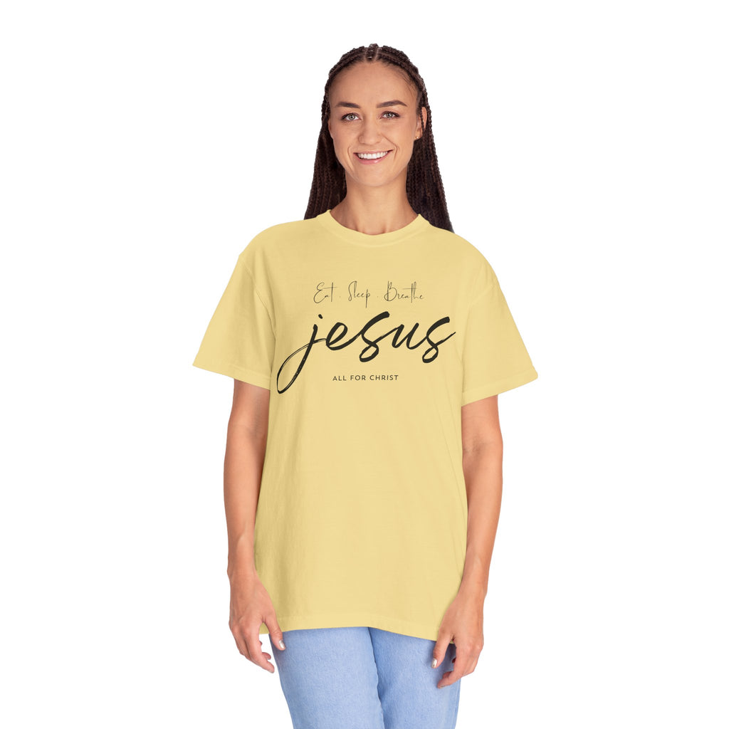 Jesus Script Tee - 'All for Christ' Faith Graphic T-Shirt