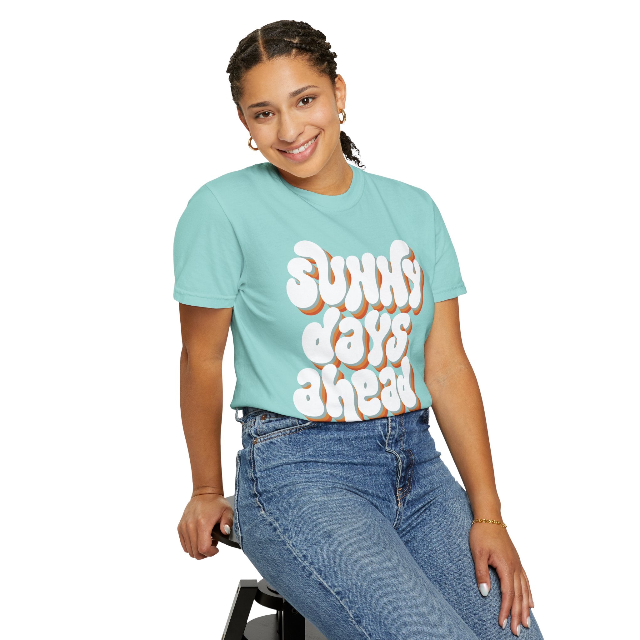 Sunny Days Ahead T-Shirt — Retro Bubble Letter Summer Tee