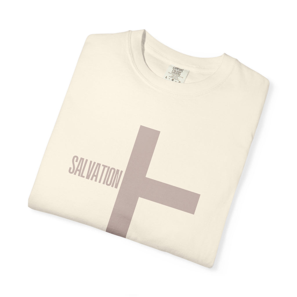 Salvation Cross T-Shirt — Minimal Christian Faith Tee