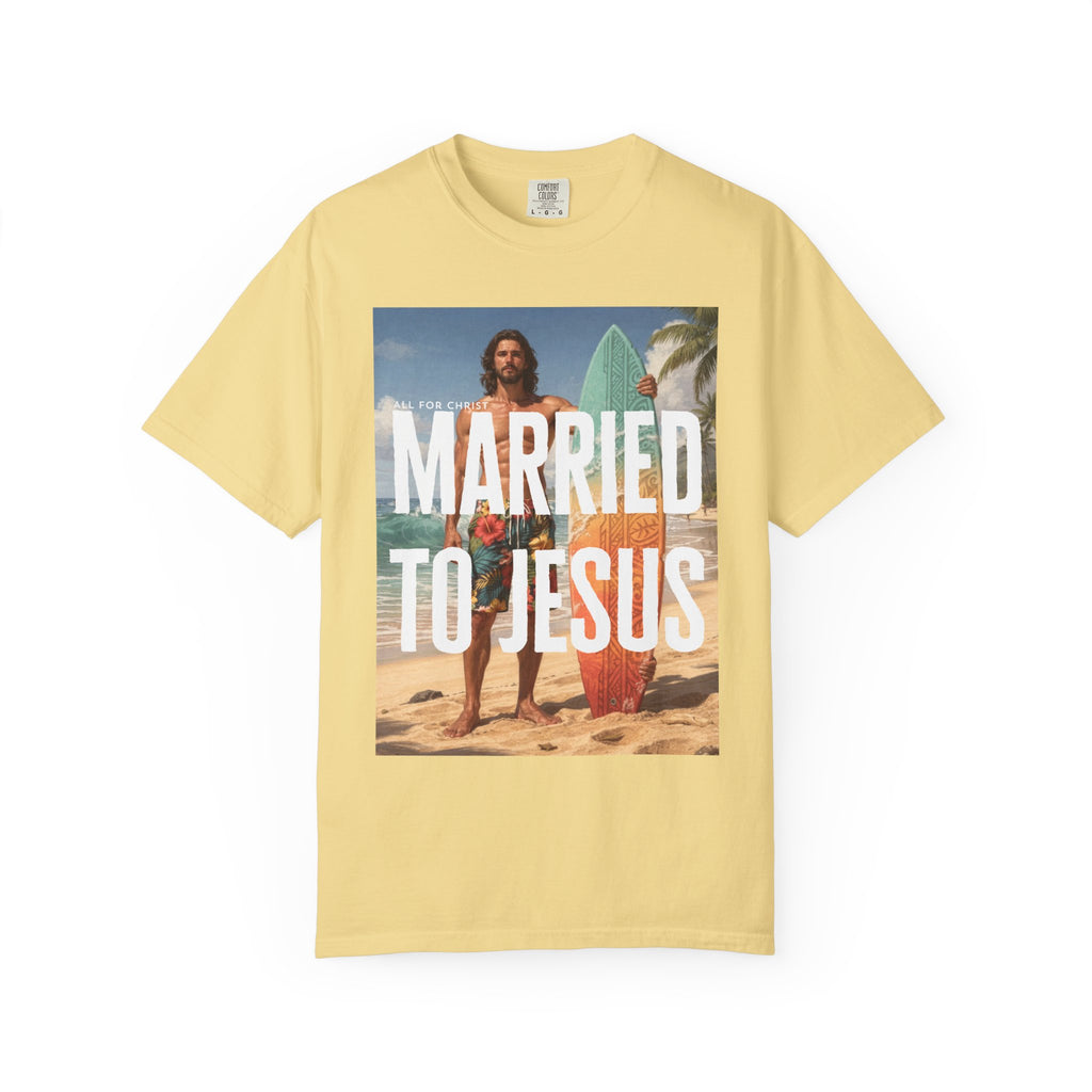 Married to Jesus Graphic T‑Shirt — Faith-Based Surf Beach Vibe