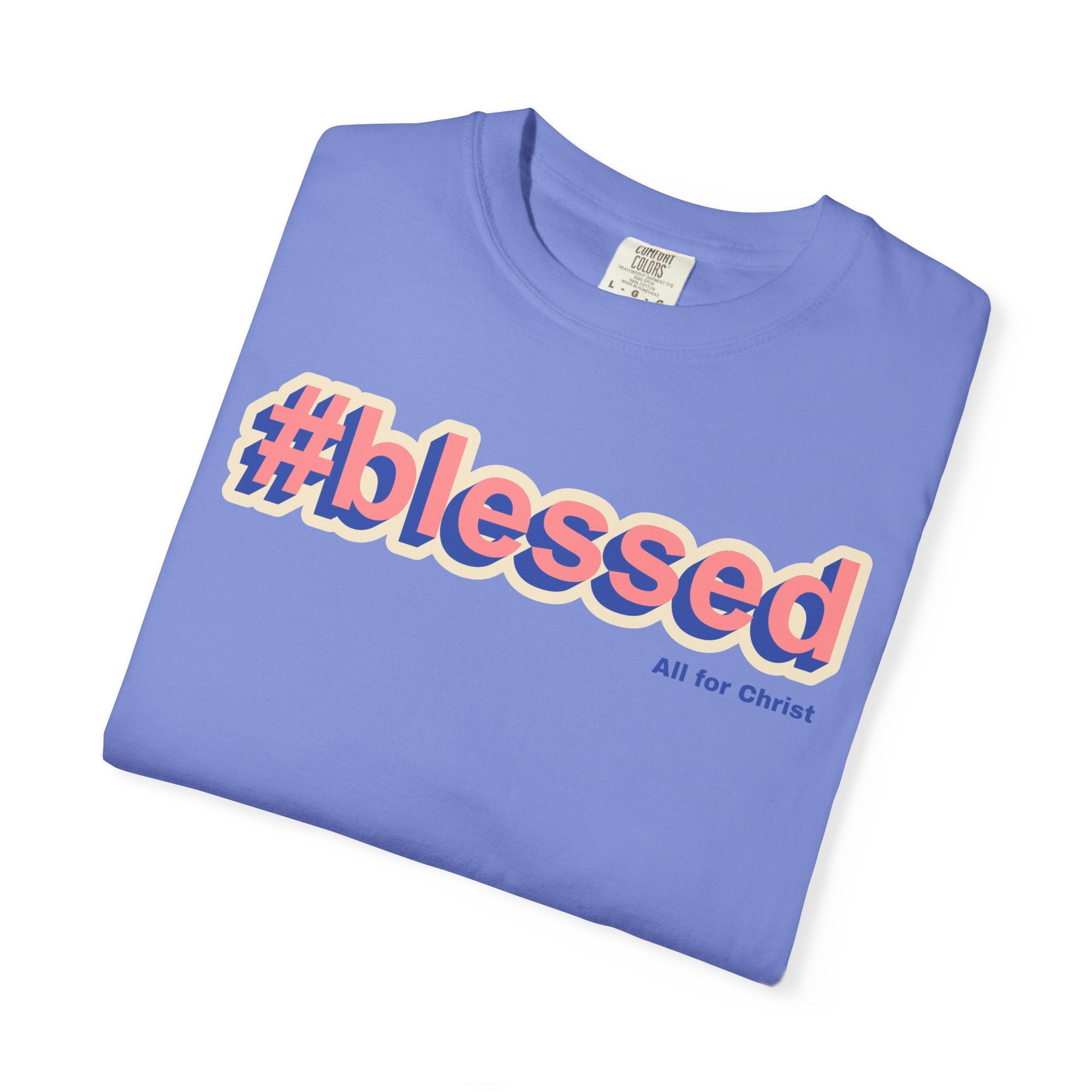#blessed Graphic T‑Shirt — Vintage 3D Text Faith Tee