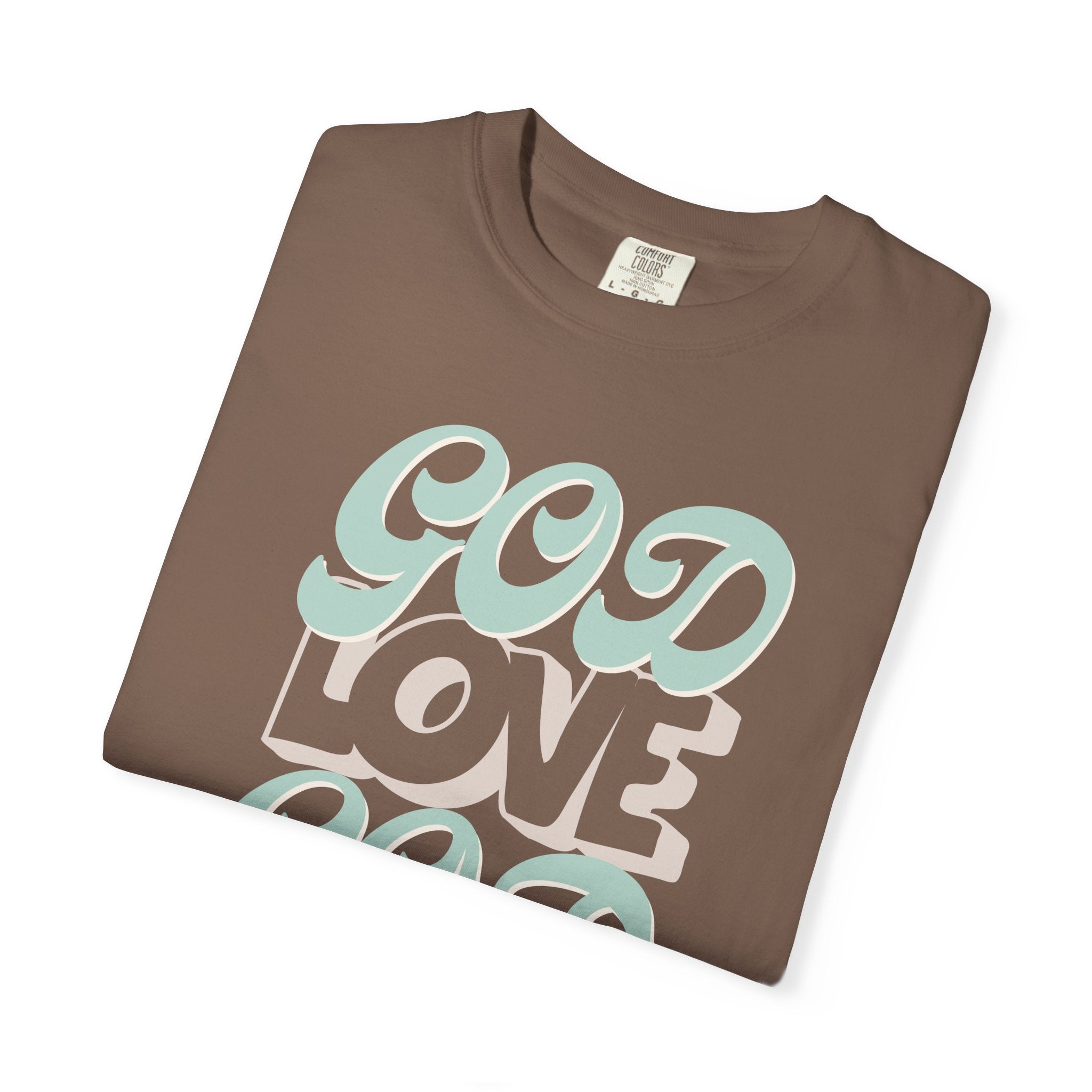 God Love Retro Script T-Shirt — Pastel Faith Tee