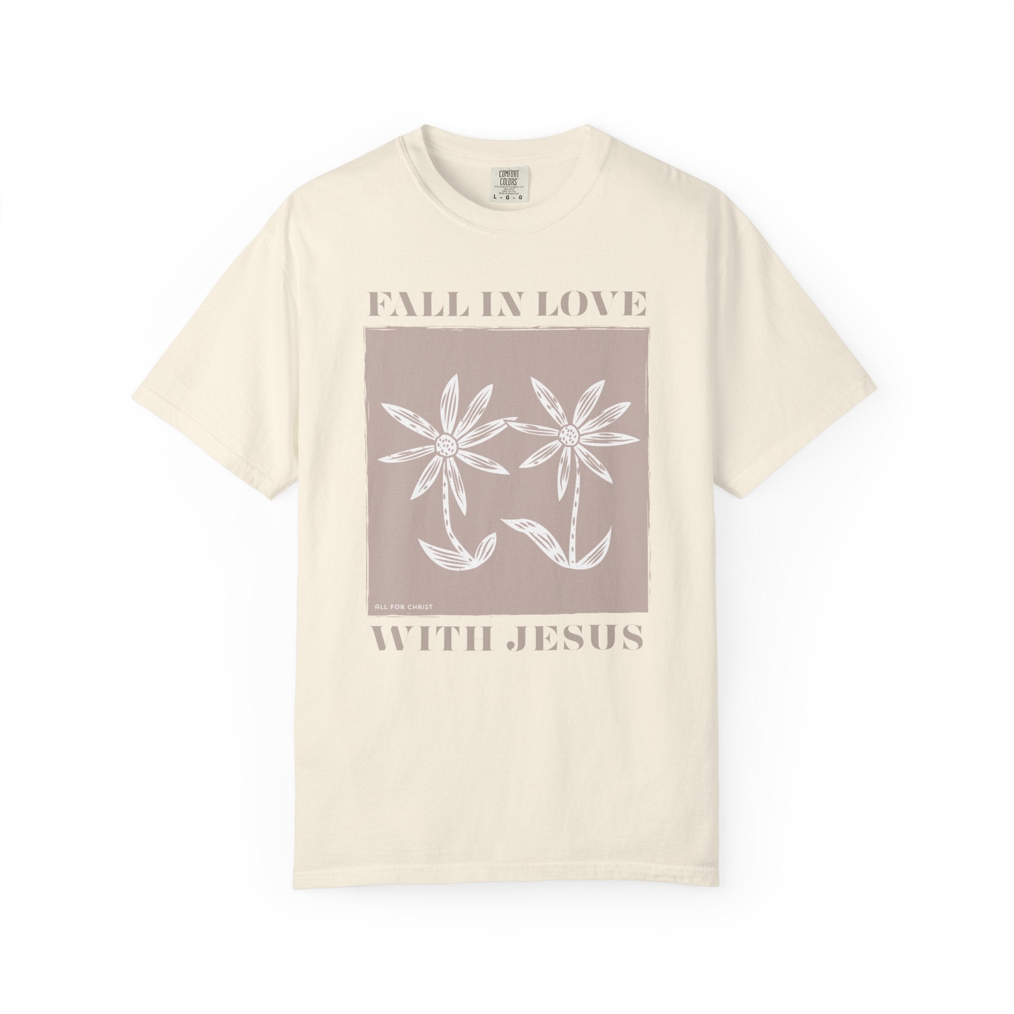 Faith Floral T‑Shirt — "Fall in Love with Jesus" Graphic Tee