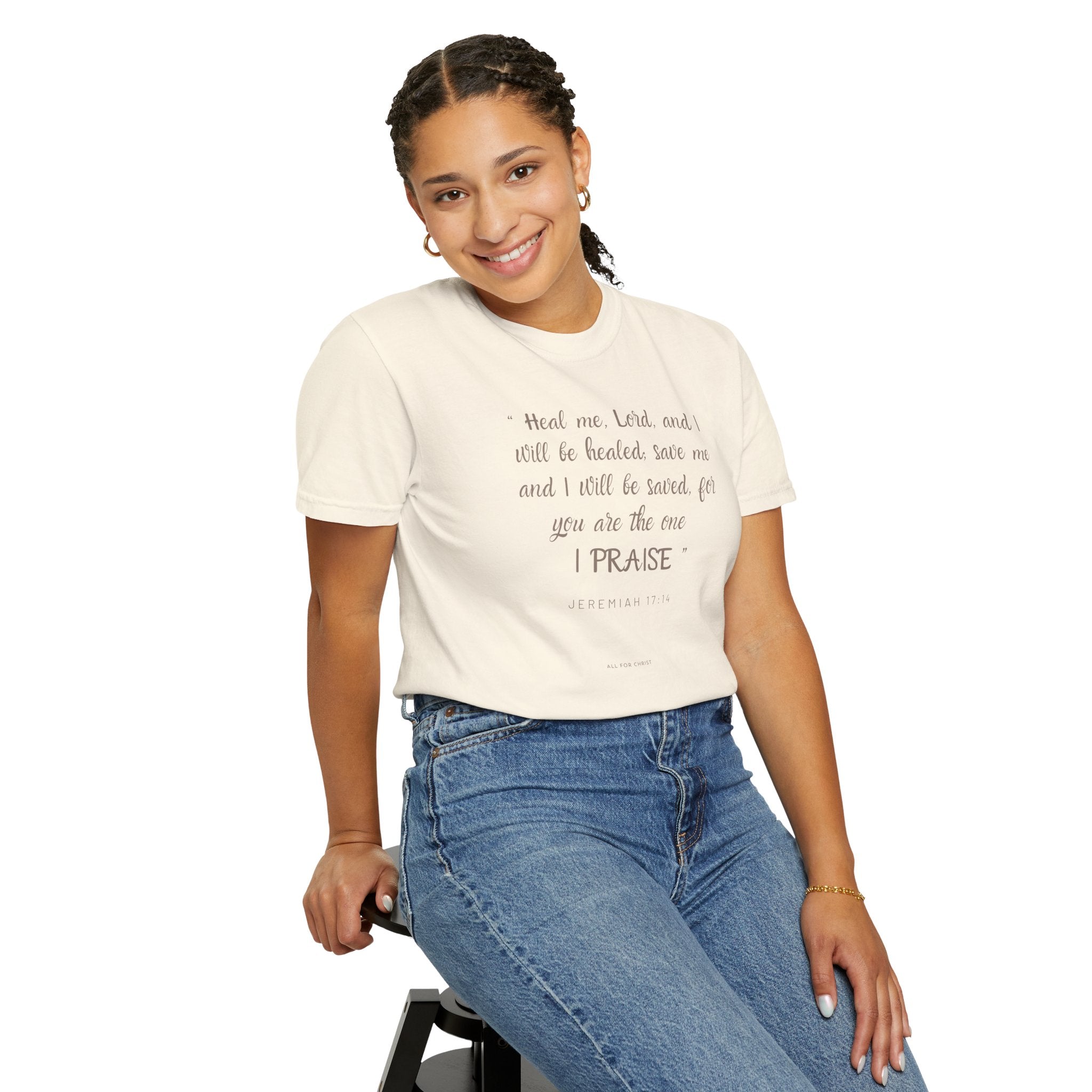 Christian Scripture T-Shirt — "I Praise" Inspirational Faith Tee