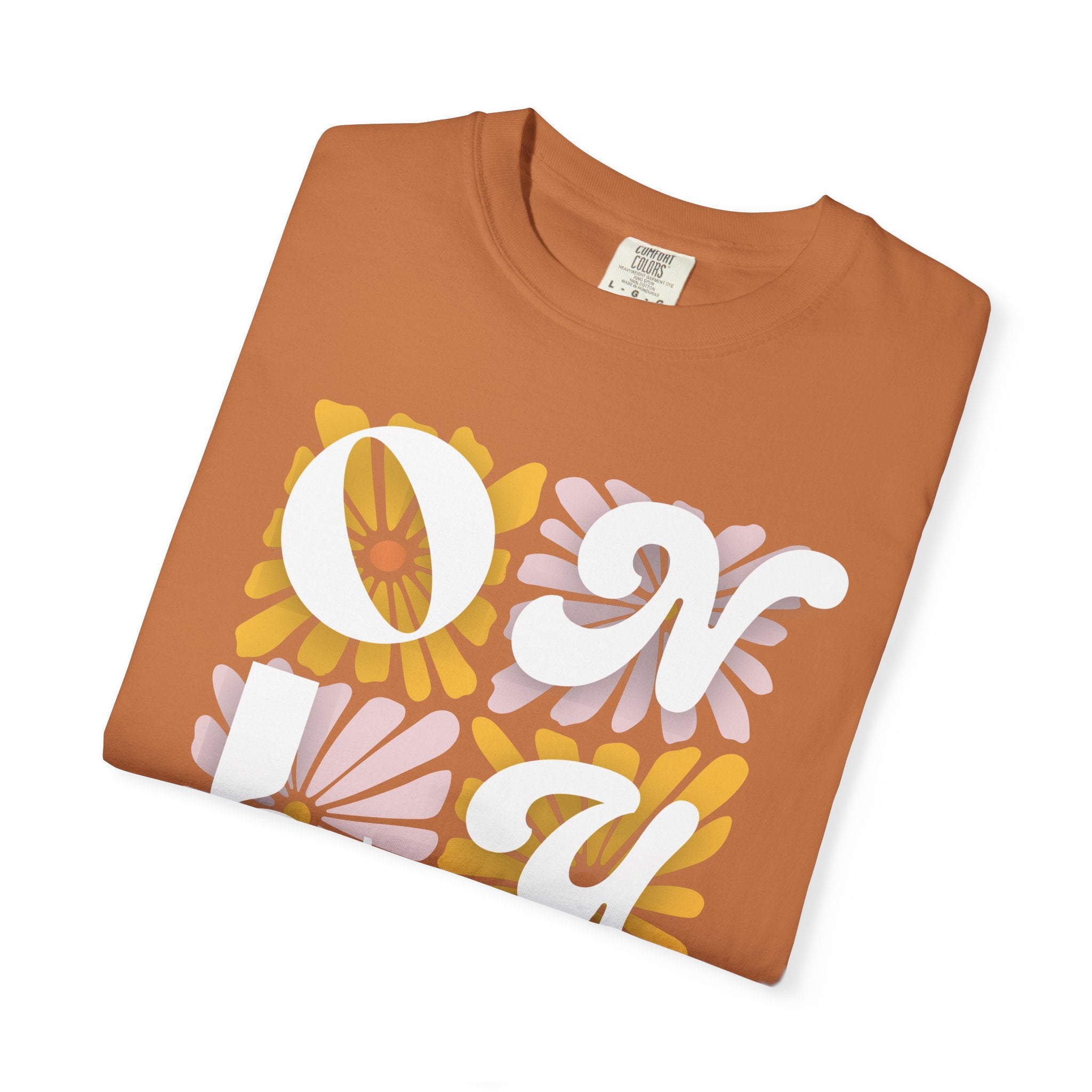 Love Floral Graphic T-Shirt — Retro Daisy Typography Tee