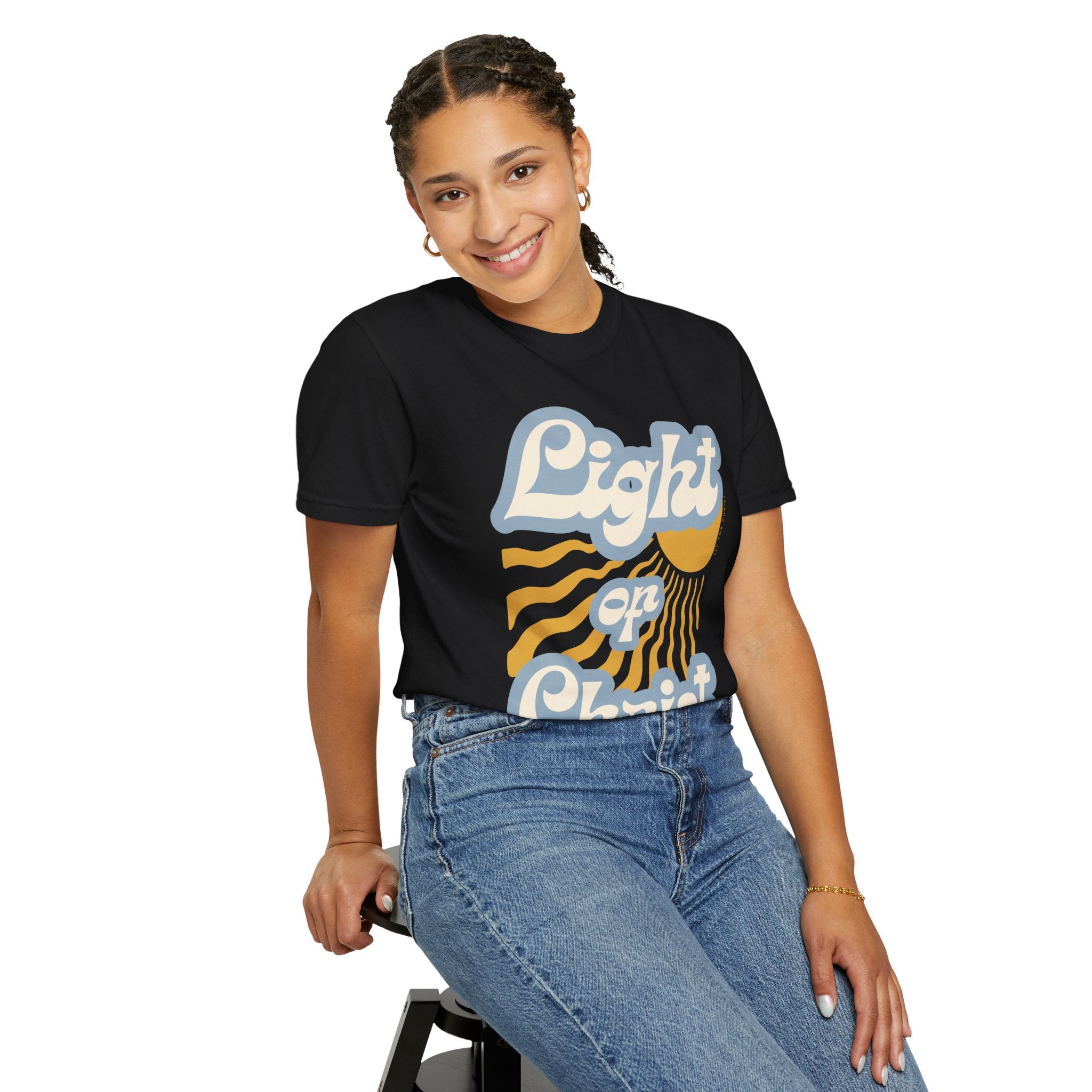 Light on Christ T-Shirt — Retro Christian Faith Tee