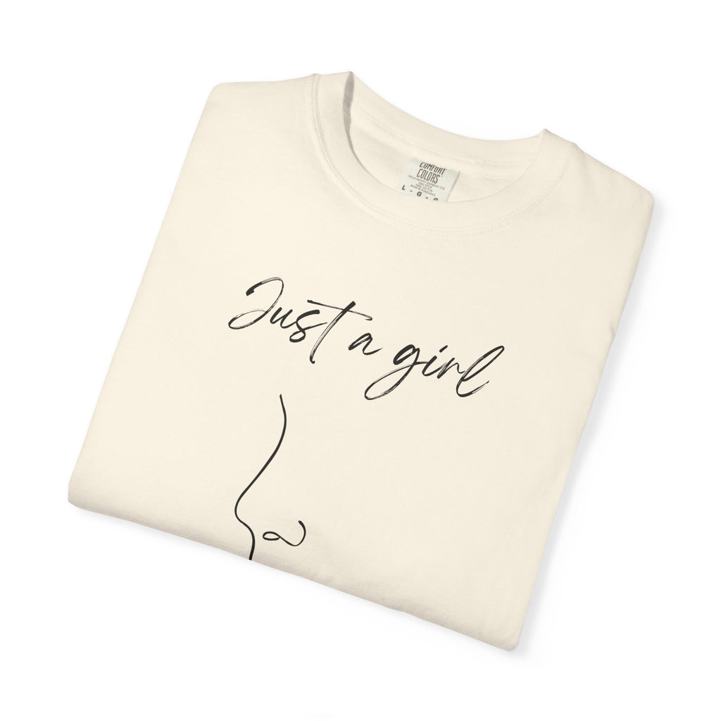 Christian Graphic T-Shirt — “Just a girl who loves Jesus” Minimal Line Art