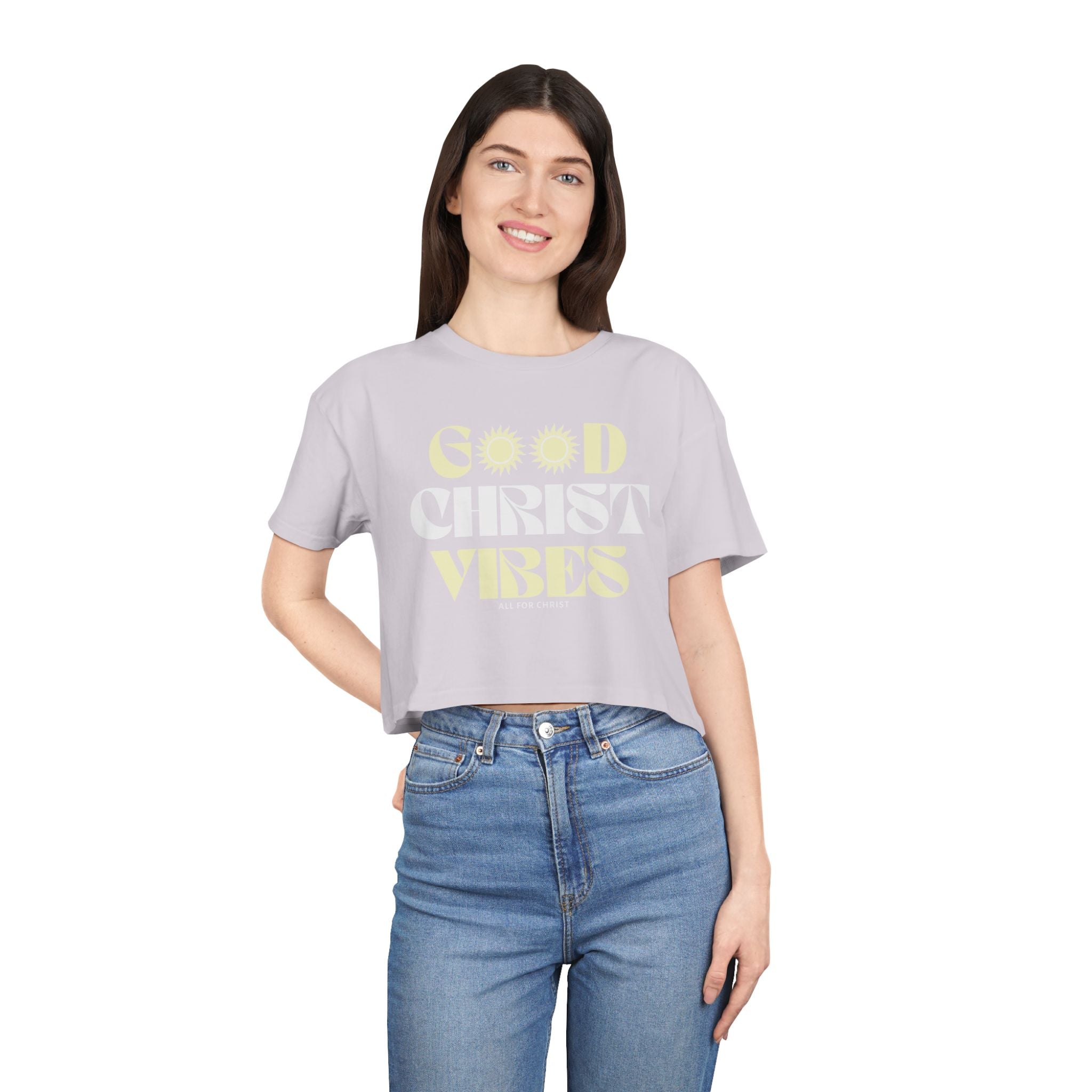 Good Christ Vibes Crop Tee — Inspirational Christian Women’s Crop Top