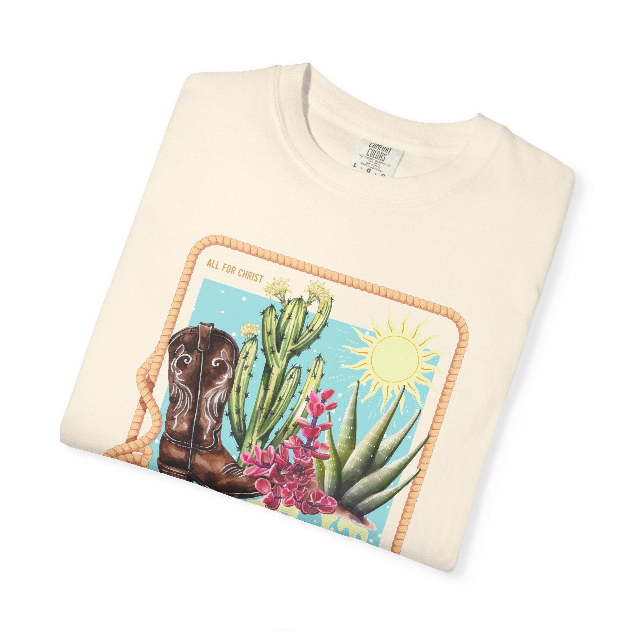 Take It Easy T-Shirt — Retro Desert Christian Graphic Tee (“Jesus Is In Town”)