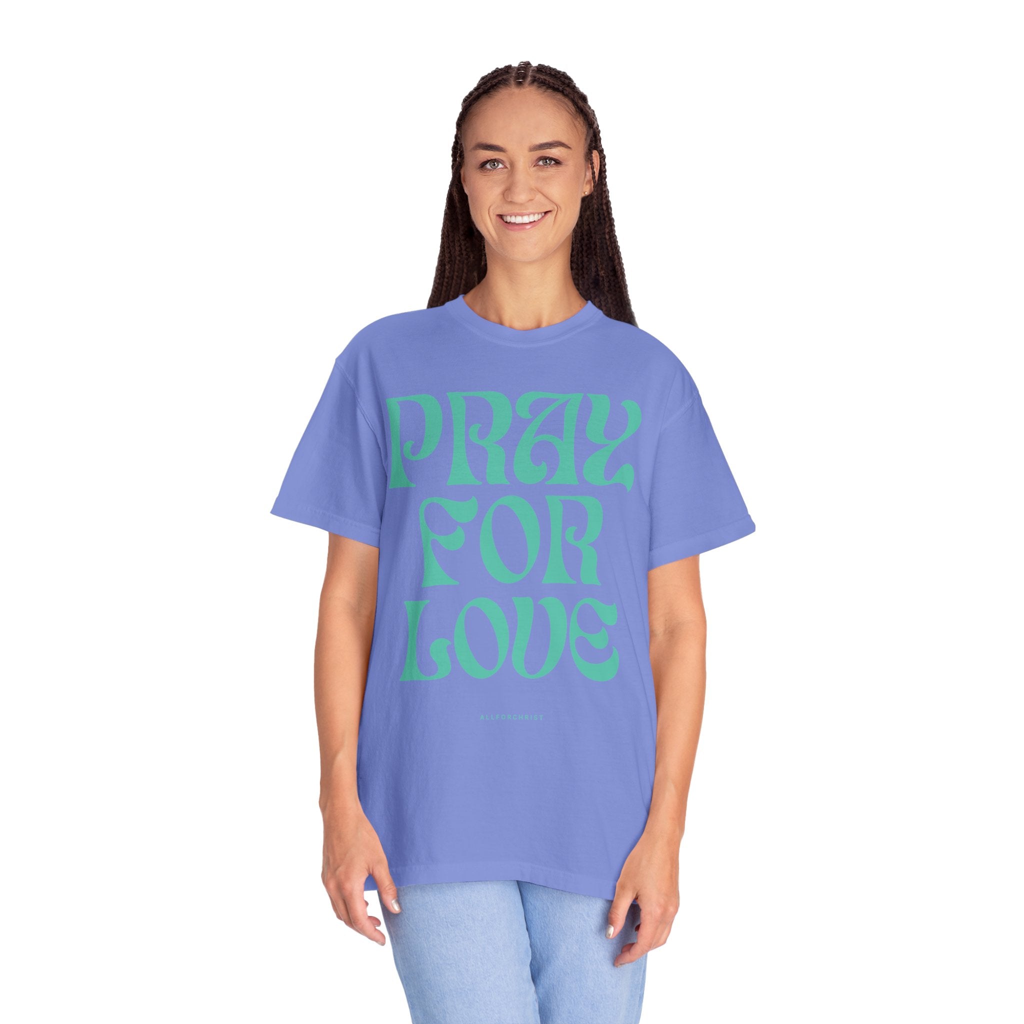 Pray for Love Tee — Vintage Script Graphic T‑Shirt
