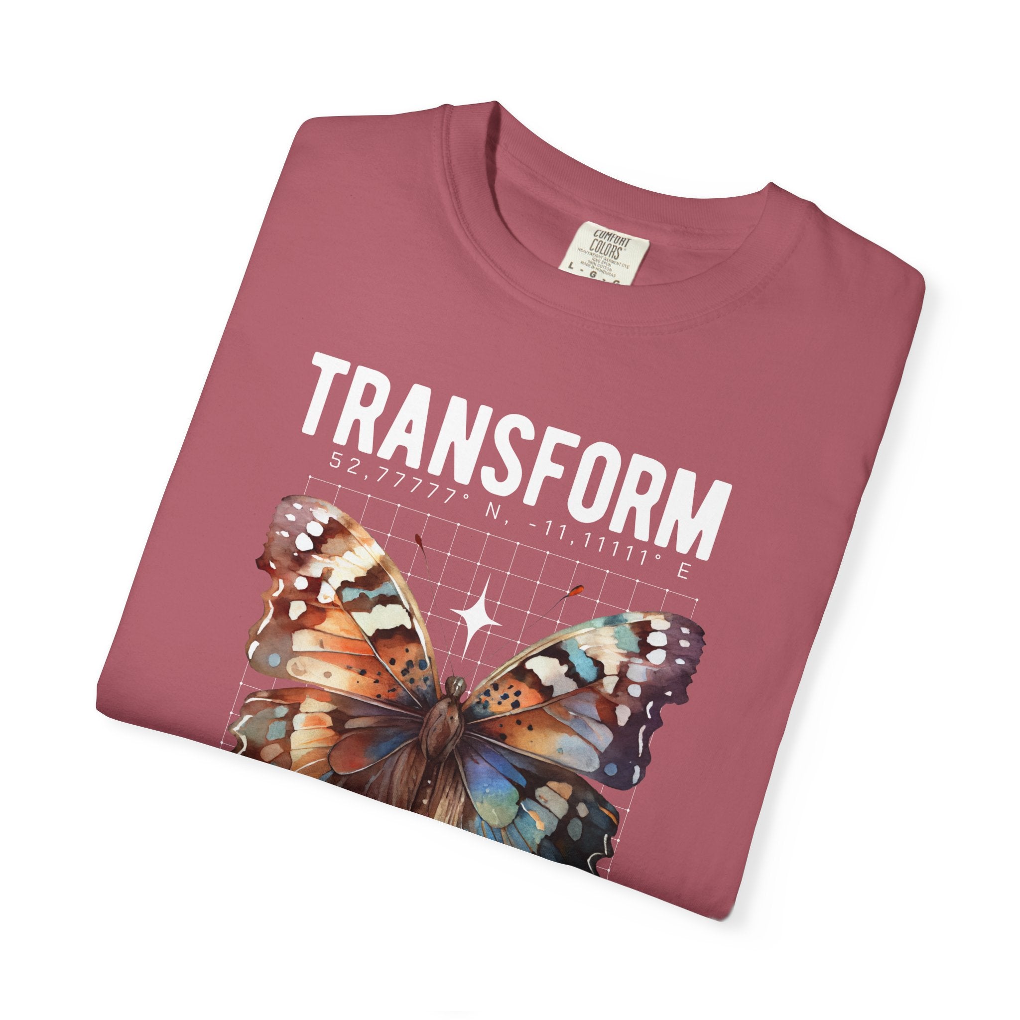 Christian T-Shirt — "Transform Through Jesus Christ" Butterfly Faith Tee