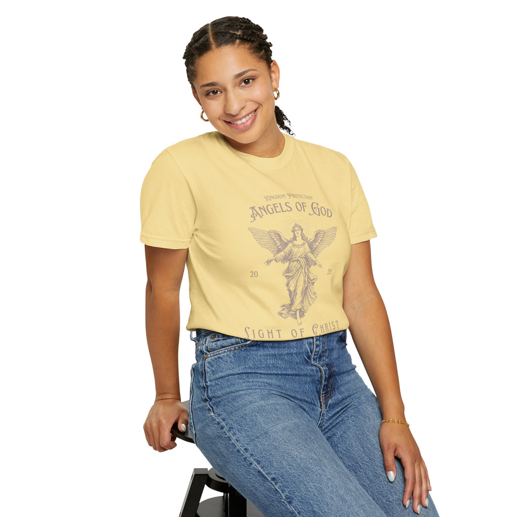 Angel Graphic T-Shirt — "Angels of God / Light of Christ" Religious Tee