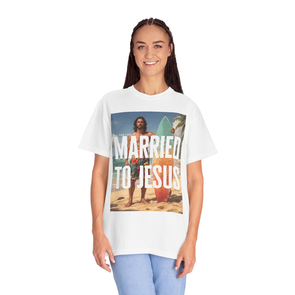 Married to Jesus Graphic T‑Shirt — Faith-Based Surf Beach Vibe