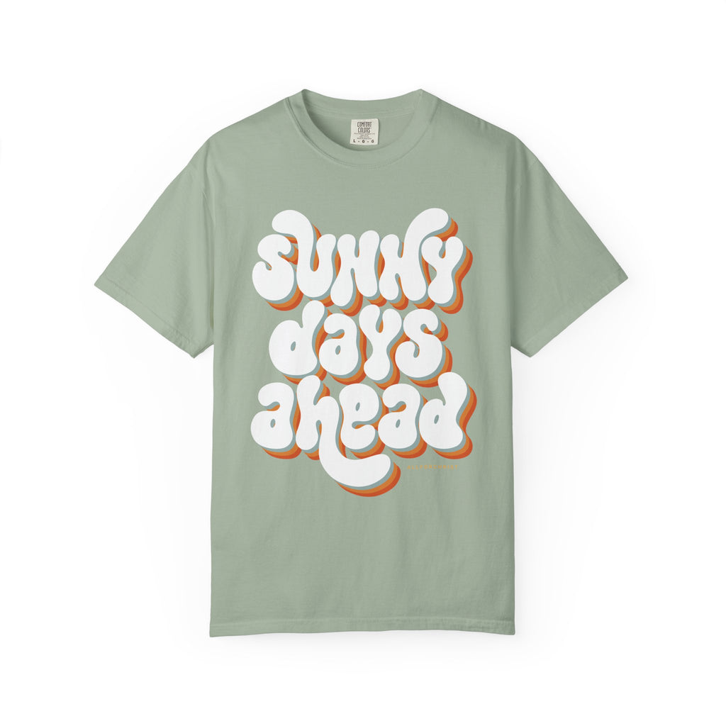Sunny Days Ahead T-Shirt — Retro Bubble Letter Summer Tee