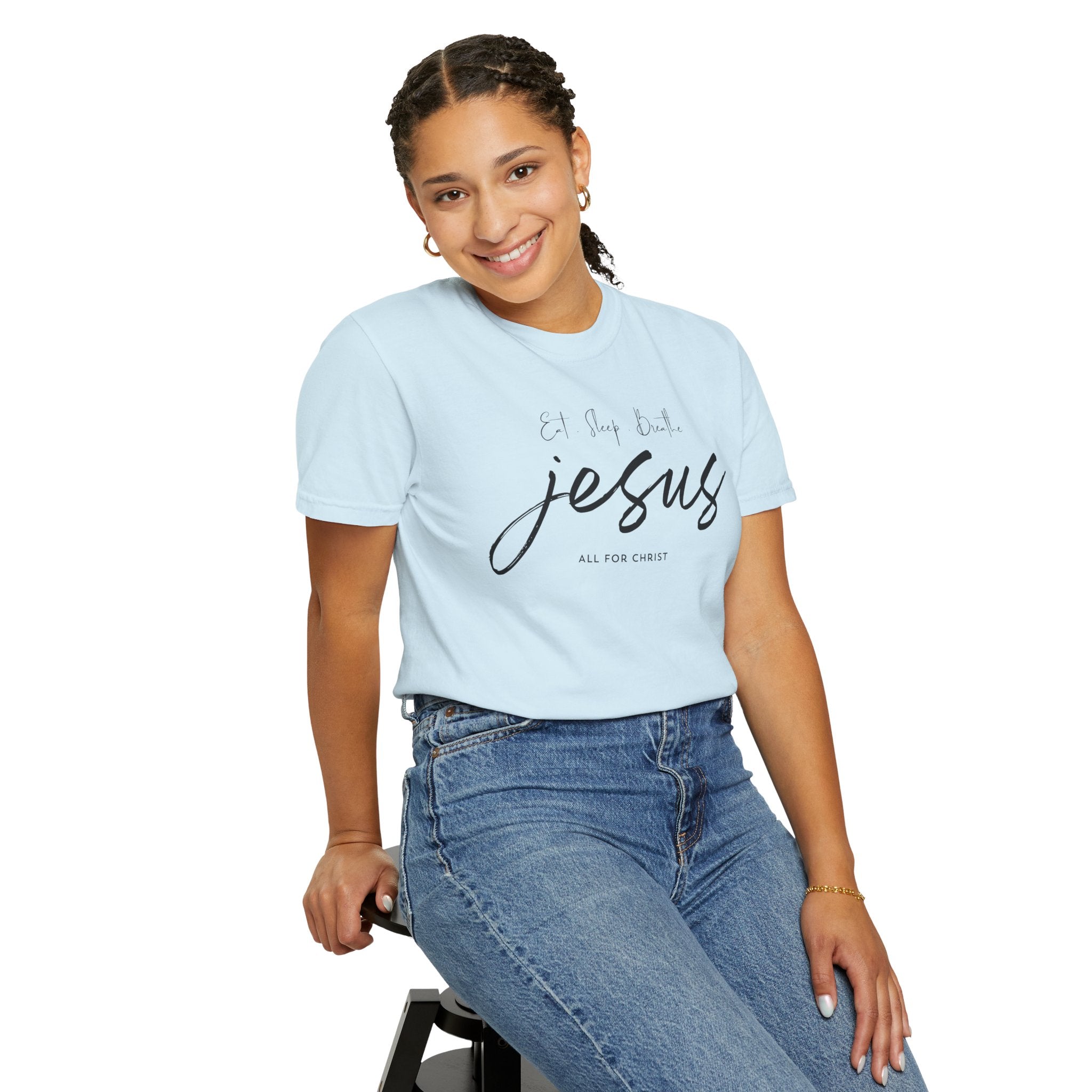 Jesus Script Tee - 'All for Christ' Faith Graphic T-Shirt
