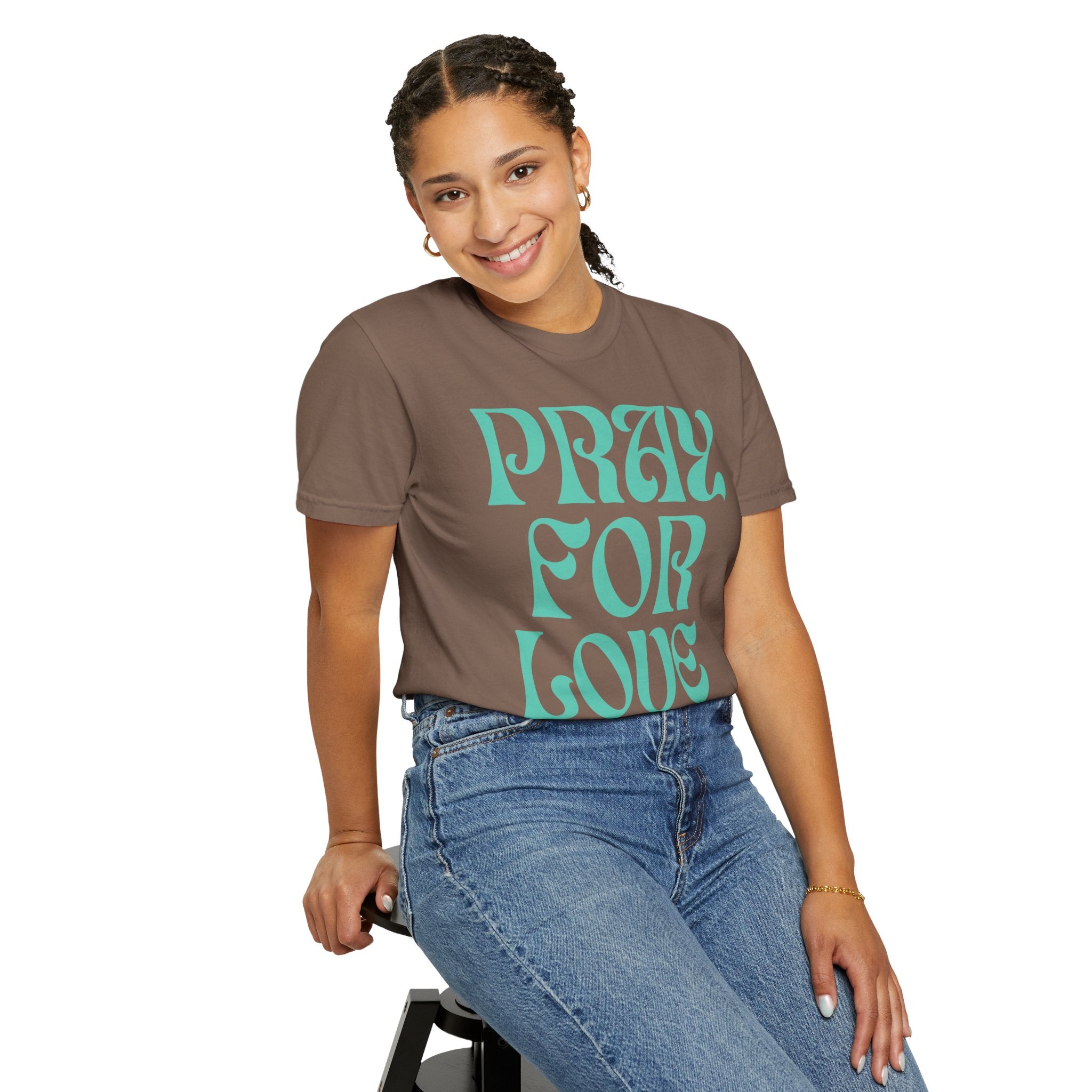 Pray for Love Tee — Vintage Script Graphic T‑Shirt