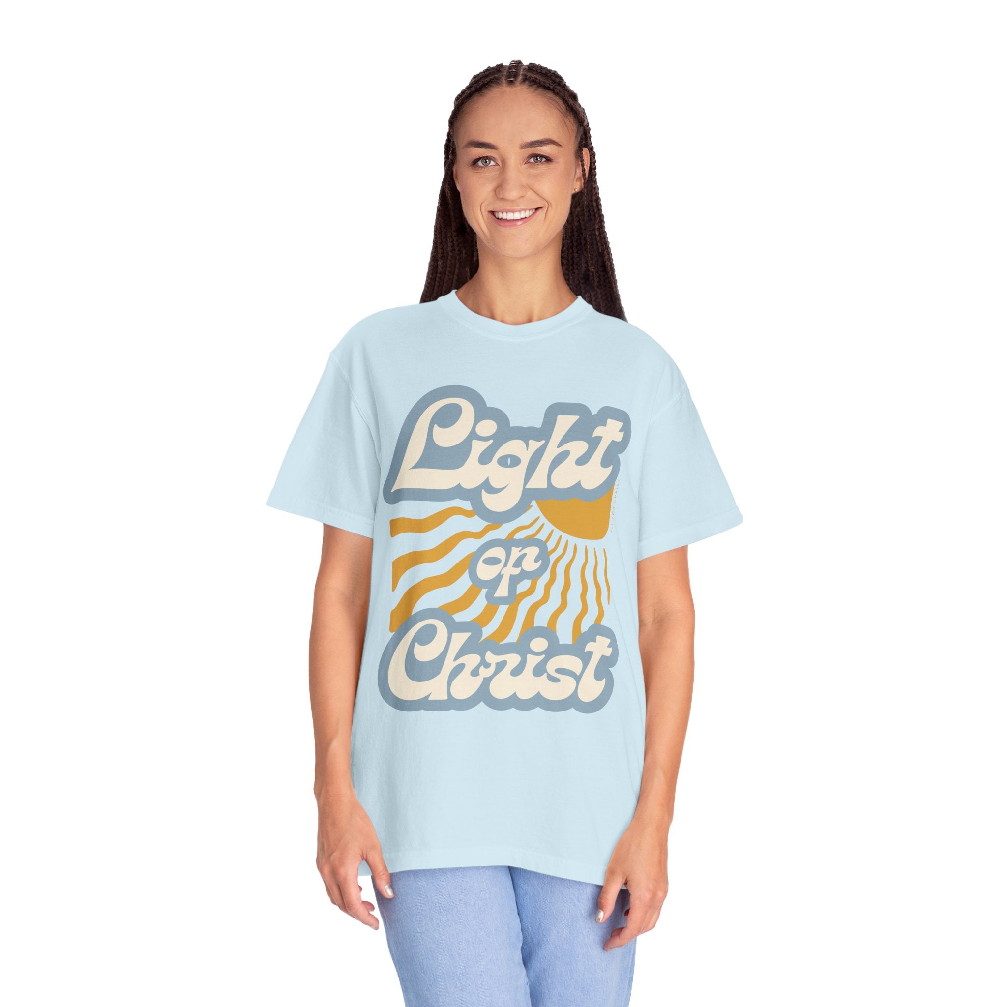 Light on Christ T-Shirt — Retro Christian Faith Tee