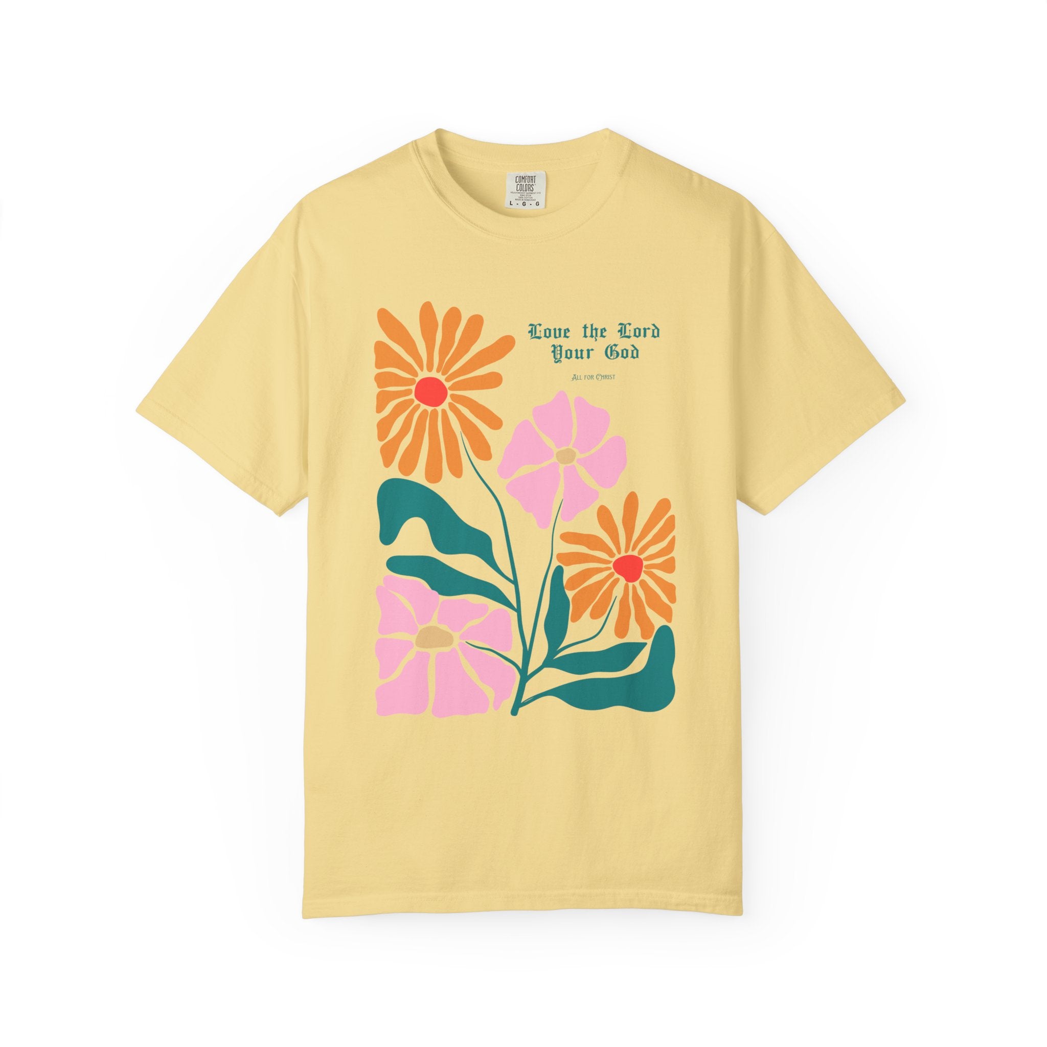 Floral 'Love the Earth Your God' T‑Shirt