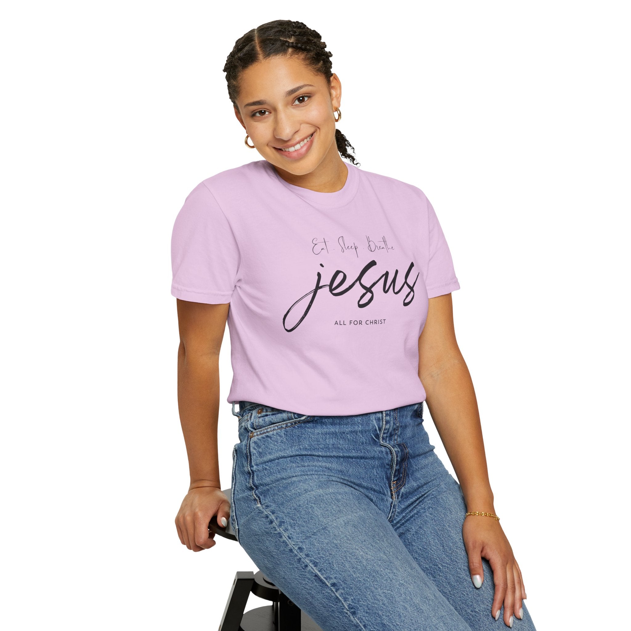 Jesus Script Tee - 'All for Christ' Faith Graphic T-Shirt