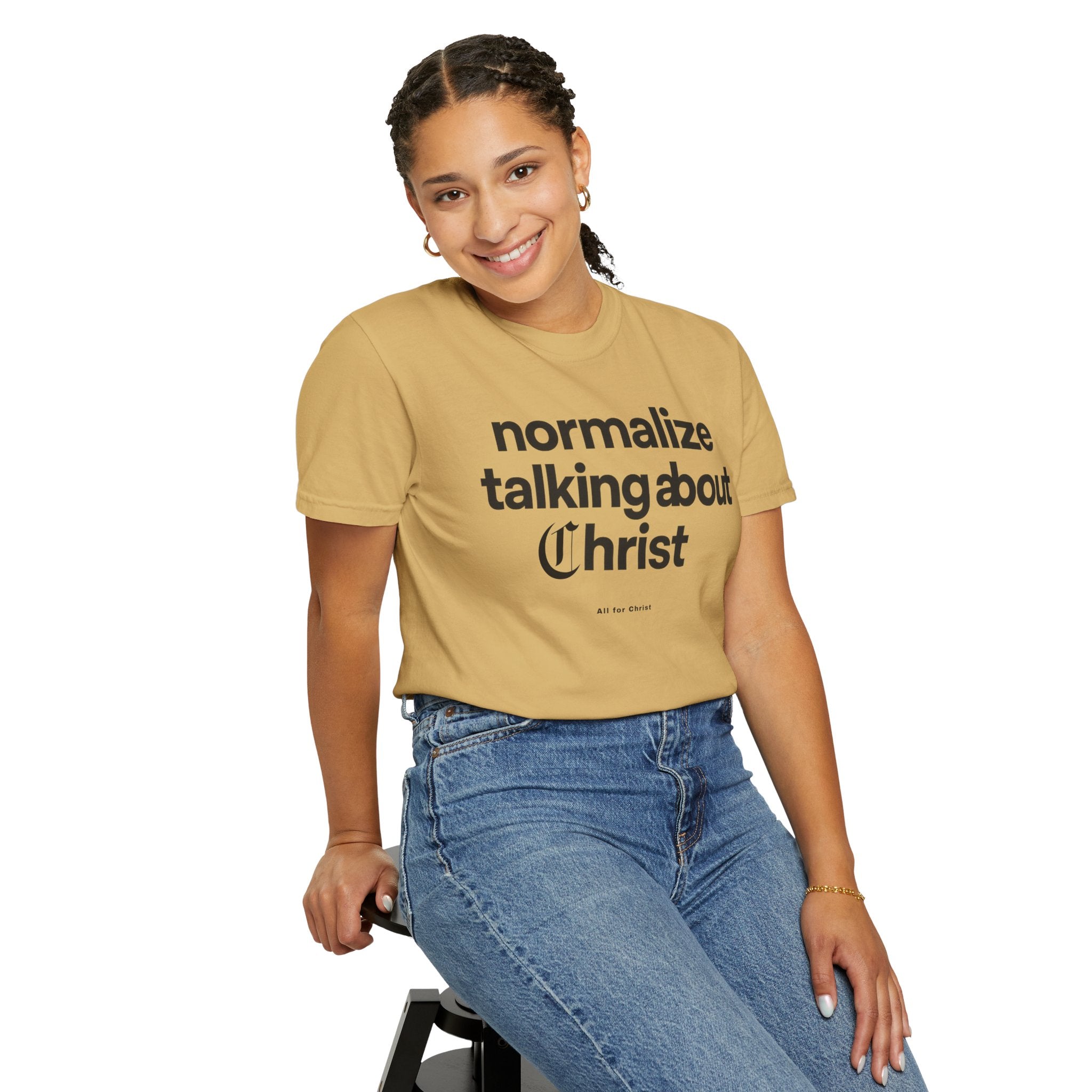T‑Shirt — "Normalize Talking About Christ" Christian Faith Graphic Tee