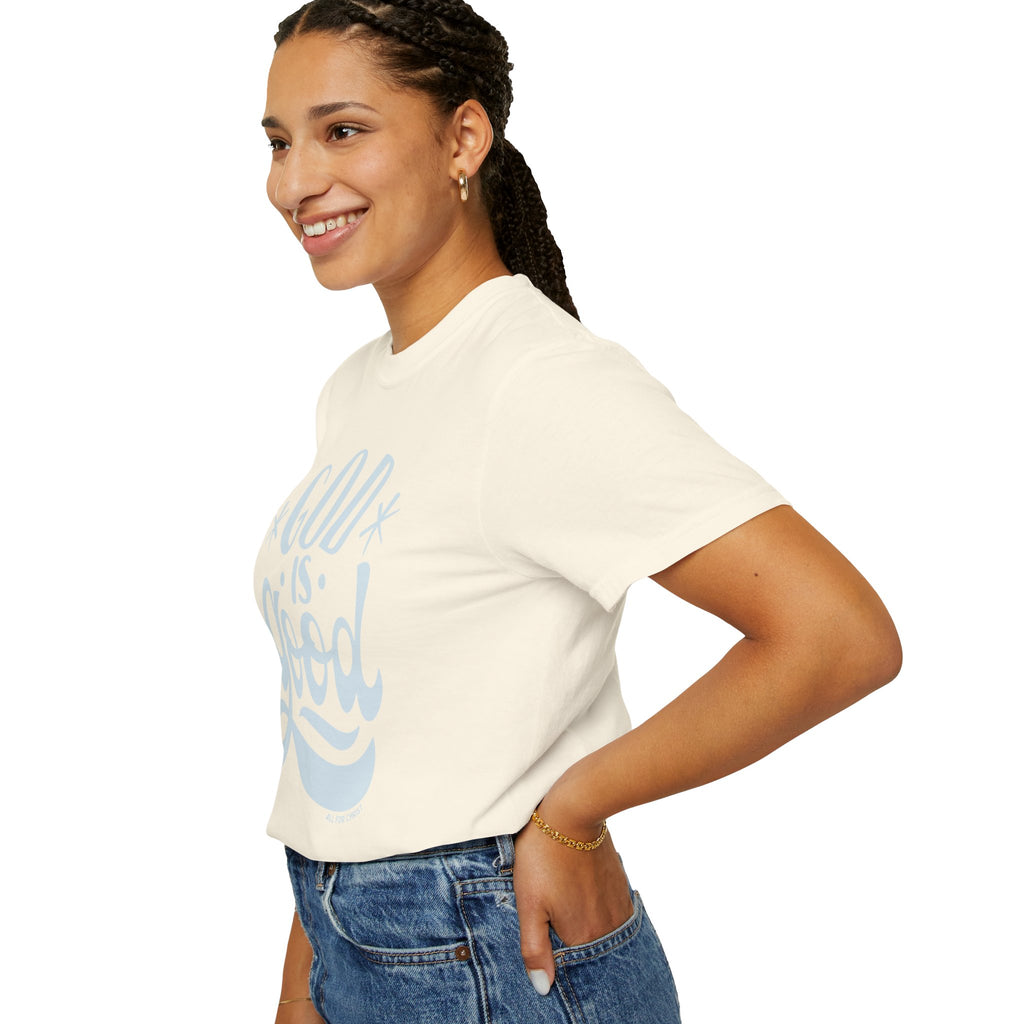 God Is Good T-Shirt — Vintage Script Faith Tee